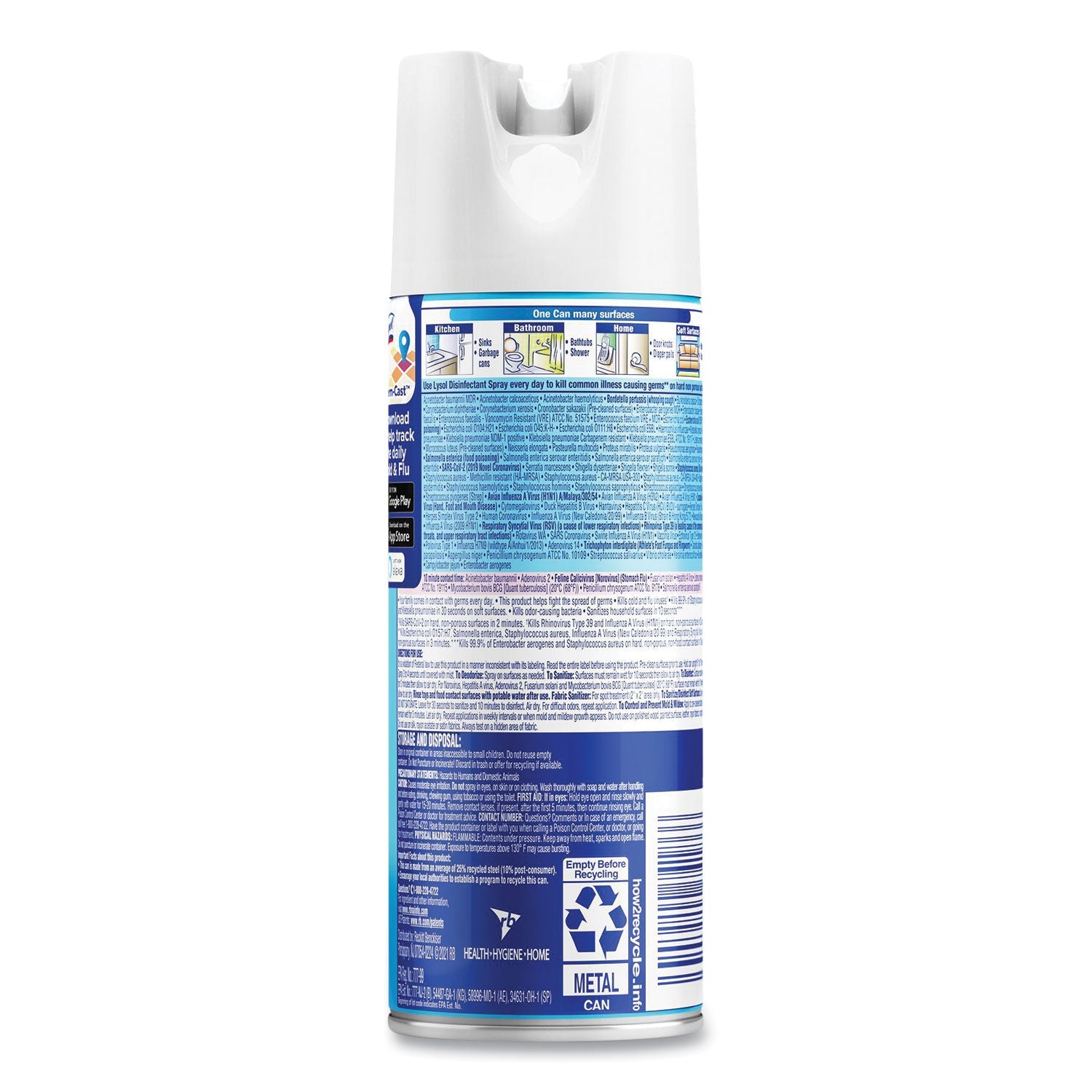 LYSOL® Brand Disinfectant Spray, Crisp Linen Scent, 12.5 Oz Aerosol Spray, 12/carton