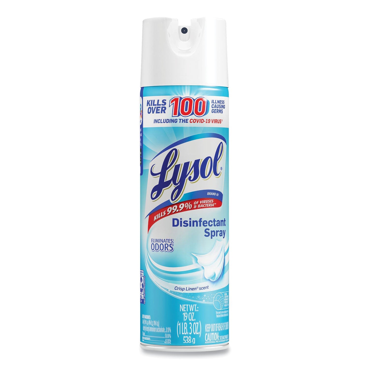 LYSOL® Brand Disinfectant Spray, Crisp Linen Scent, 19 Oz Aerosol Spray
