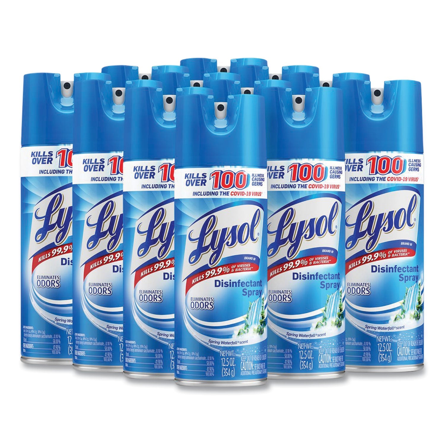 LYSOL® Brand Disinfectant Spray, Spring Waterfall Scent, 12.5 Oz Aerosol Spray