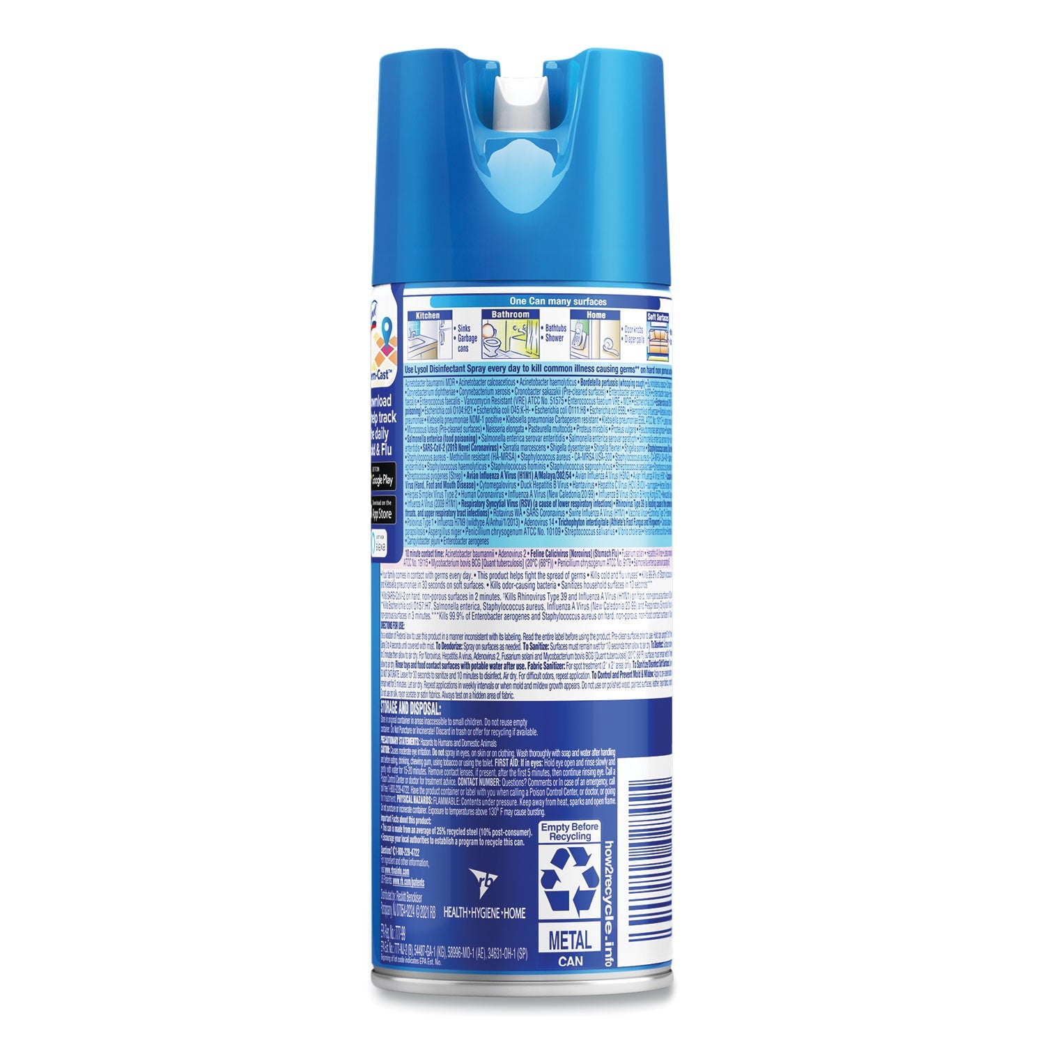 LYSOL® Brand Disinfectant Spray, Spring Waterfall Scent, 12.5 Oz Aerosol Spray
