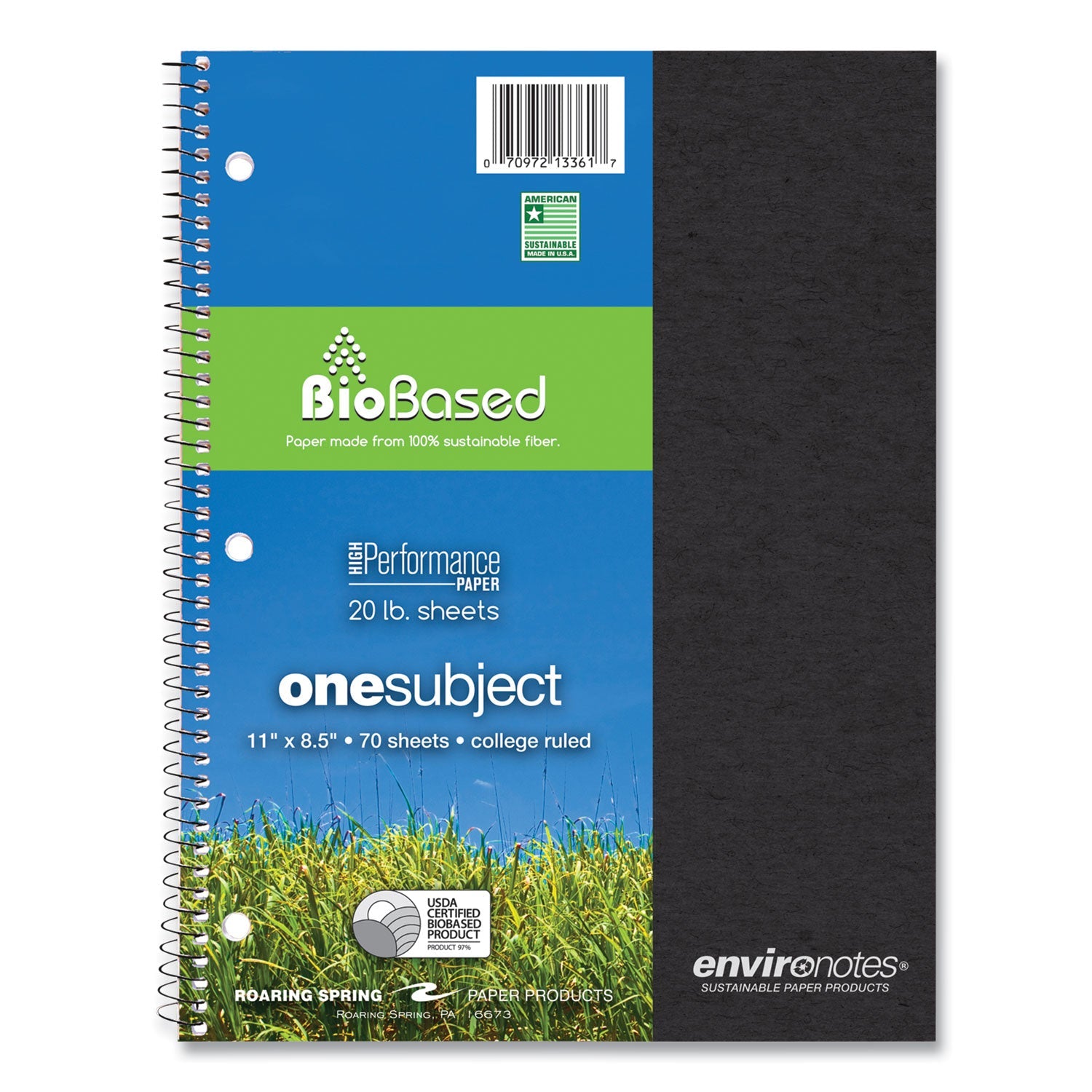 BioBased Notebook | 1-Subject College Rule, Asst.