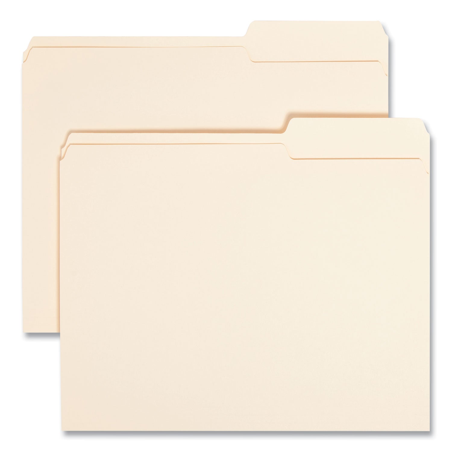 Smead Manila Guide Height Systems File Folders, 2/5-Cut Tabs: Right of Center, Letter Size, 0.75" Expansion, Manila, 100/Box