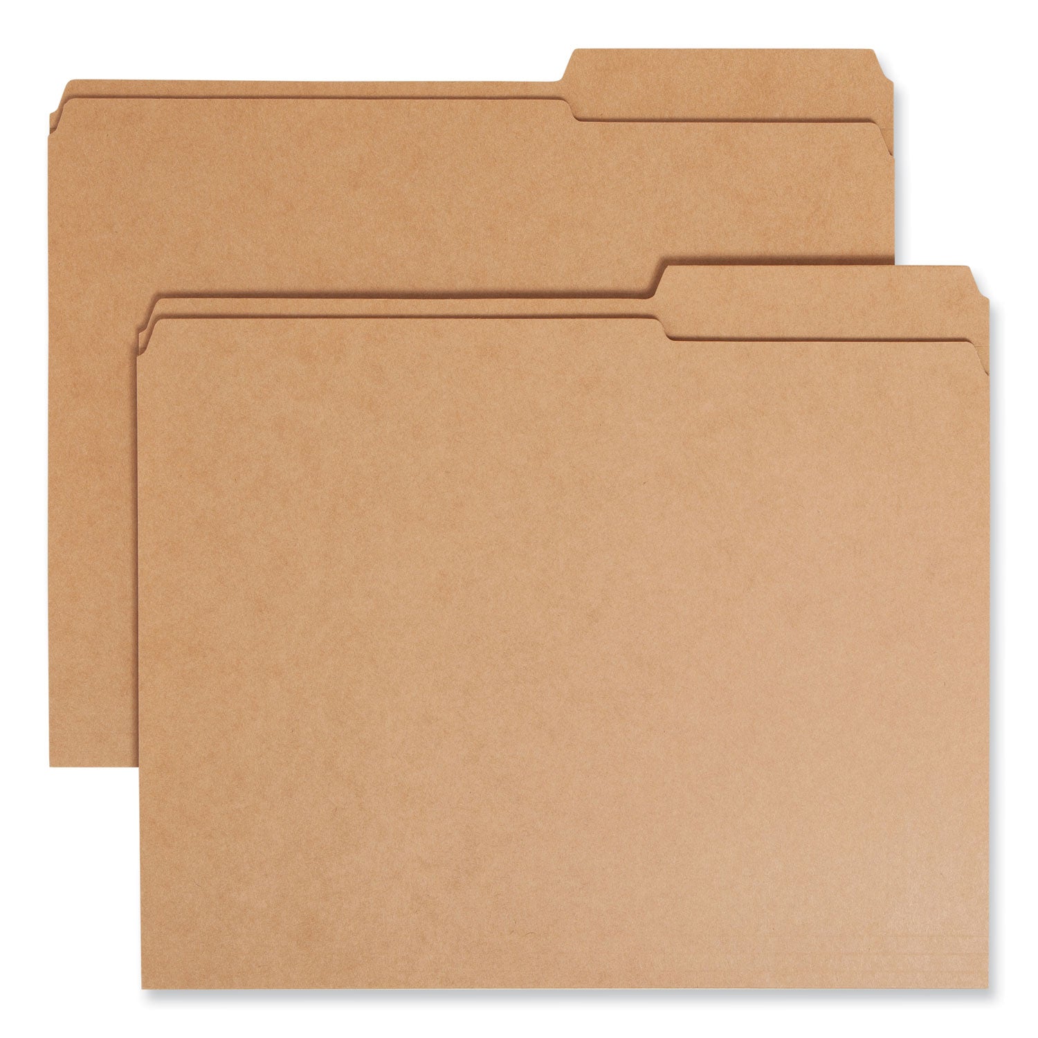 Smead Guide Height Reinforced Heavyweight Kraft File Folder, 2/5-Cut Tabs: Right of Center, Letter, 0.75" Expansion, Brown, 100/Box