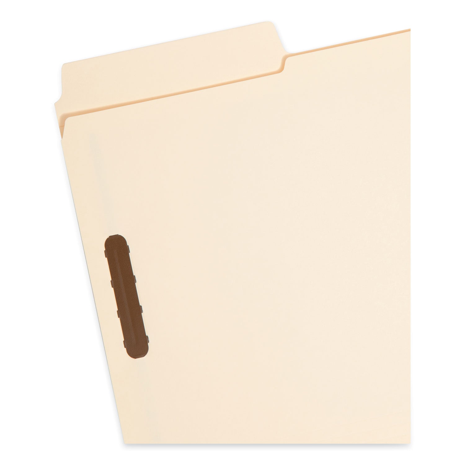 Smead SuperTab Reinforced Guide Height Fastener Folders, 11-pt Manila, 0.75" Expansion, 2 Fasteners, Legal Size, Manila, 50/Box