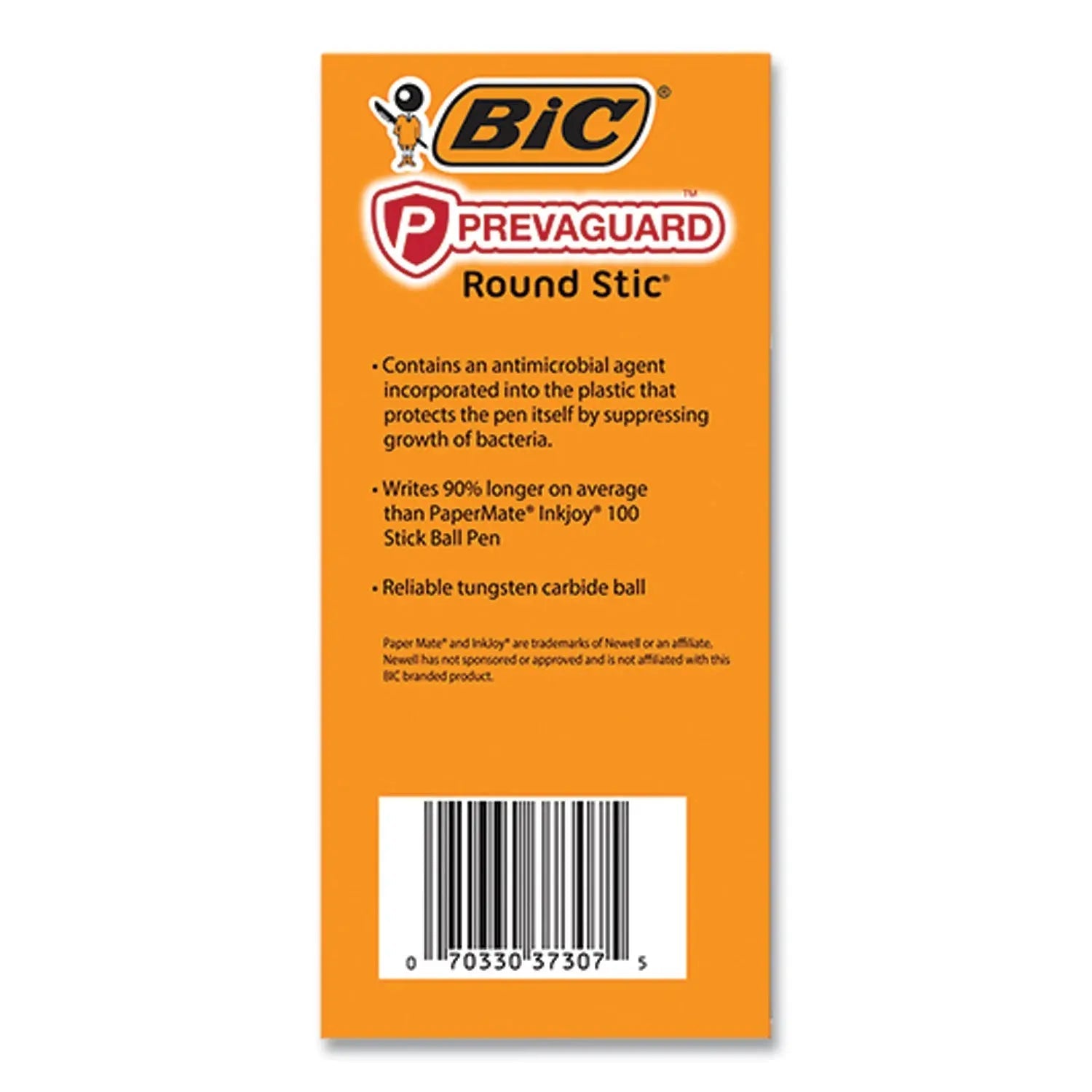 BIC® PrevaGuard Round Stic Ballpoint Pen, Stick, Medium 1 mm, Blue Ink, Translucent Blue Barrel, 60/Pack
