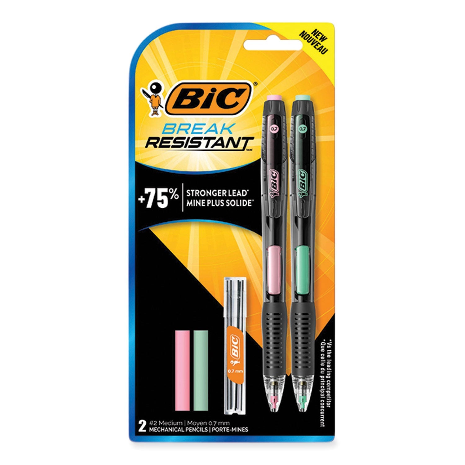 Break-Resistant Mechanical Pencils | 0.7mm, 2/Pack