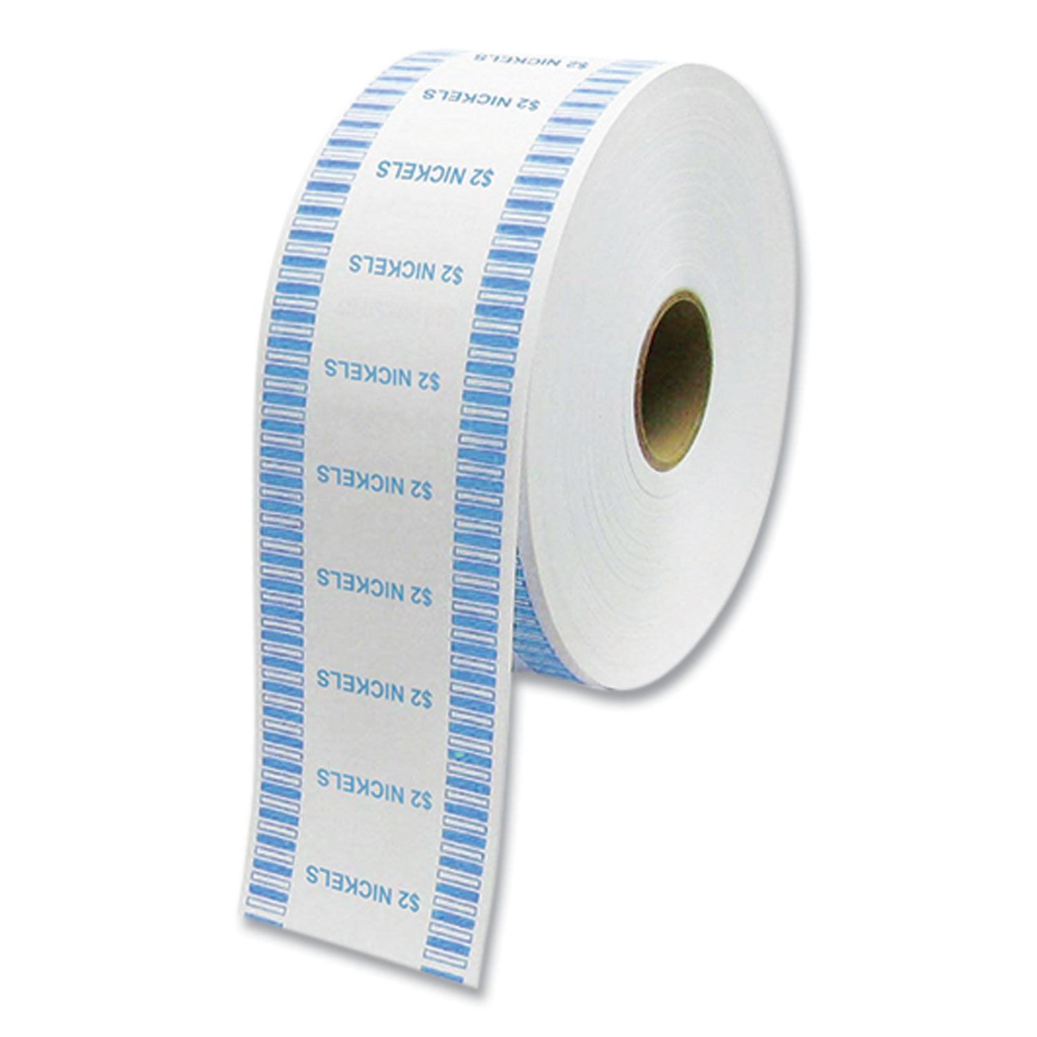 CONTROLTEK® Automatic Coin Wrapper Roll for Coin Wrapping Machines, Nickels, $2.00, Kraft/Blue, 2,000/Roll, 8 Rolls/Carton