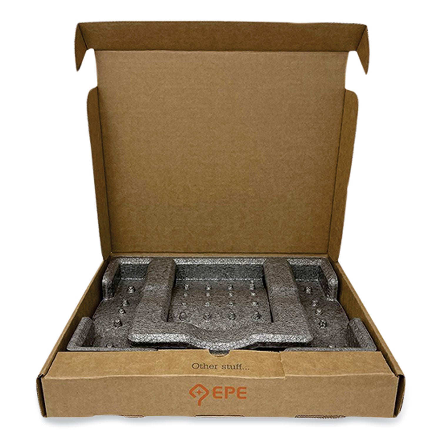EPE USA Tablet Shipping Box, One-Piece Foldover (OPF), Medium, 11.75" x 14.25" x 2", Brown Kraft - Bloom Skins