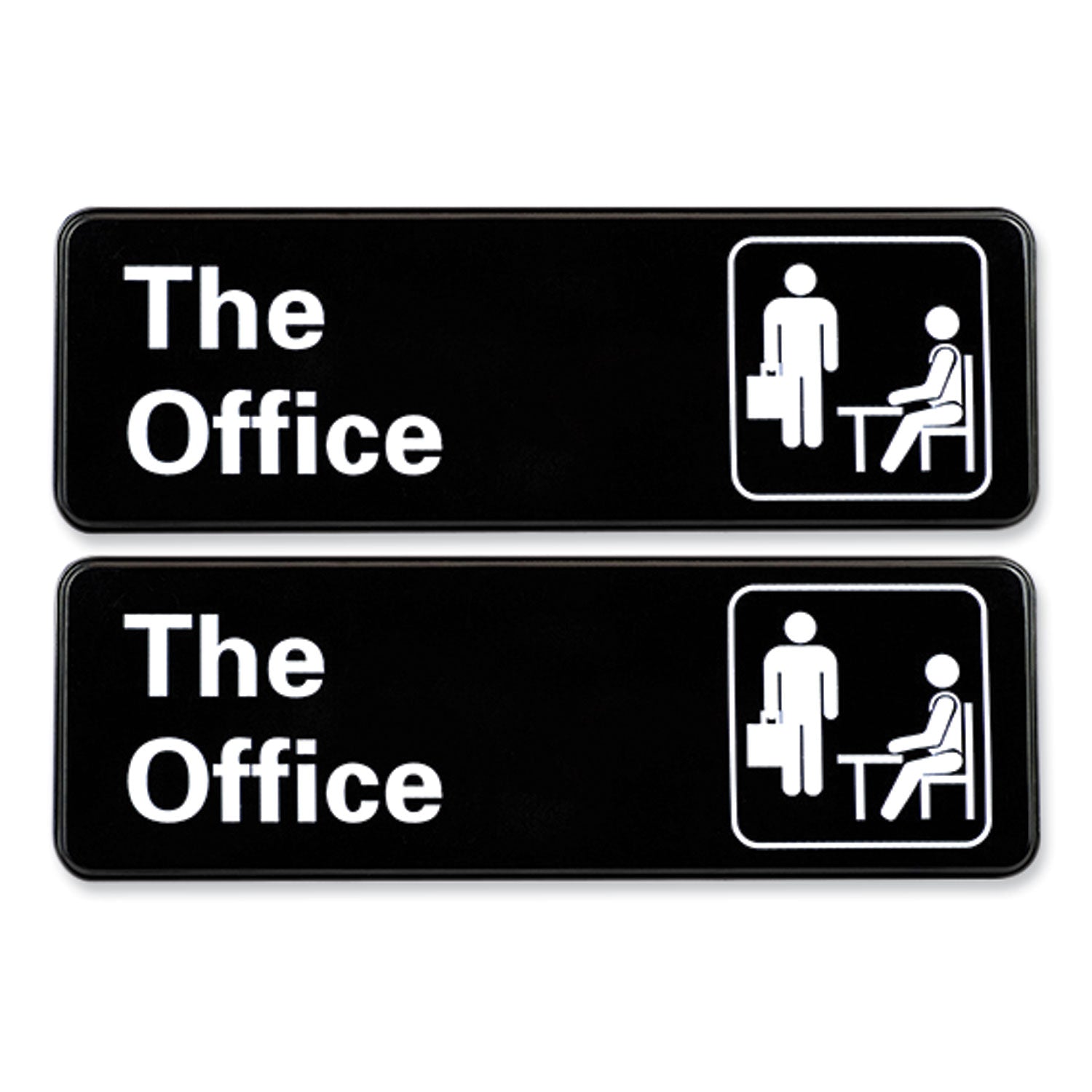 The Office Wall Sign | 9x3 2-Pack Black