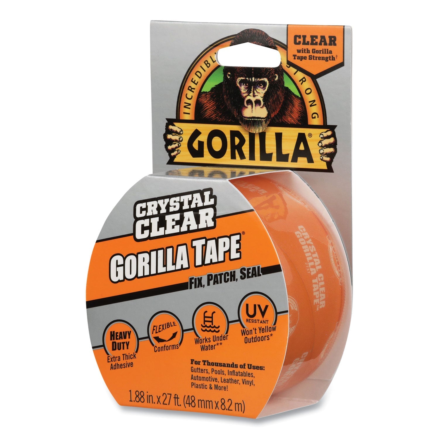 Gorilla Crystal Clear Tape | 1.88" x 9 yds