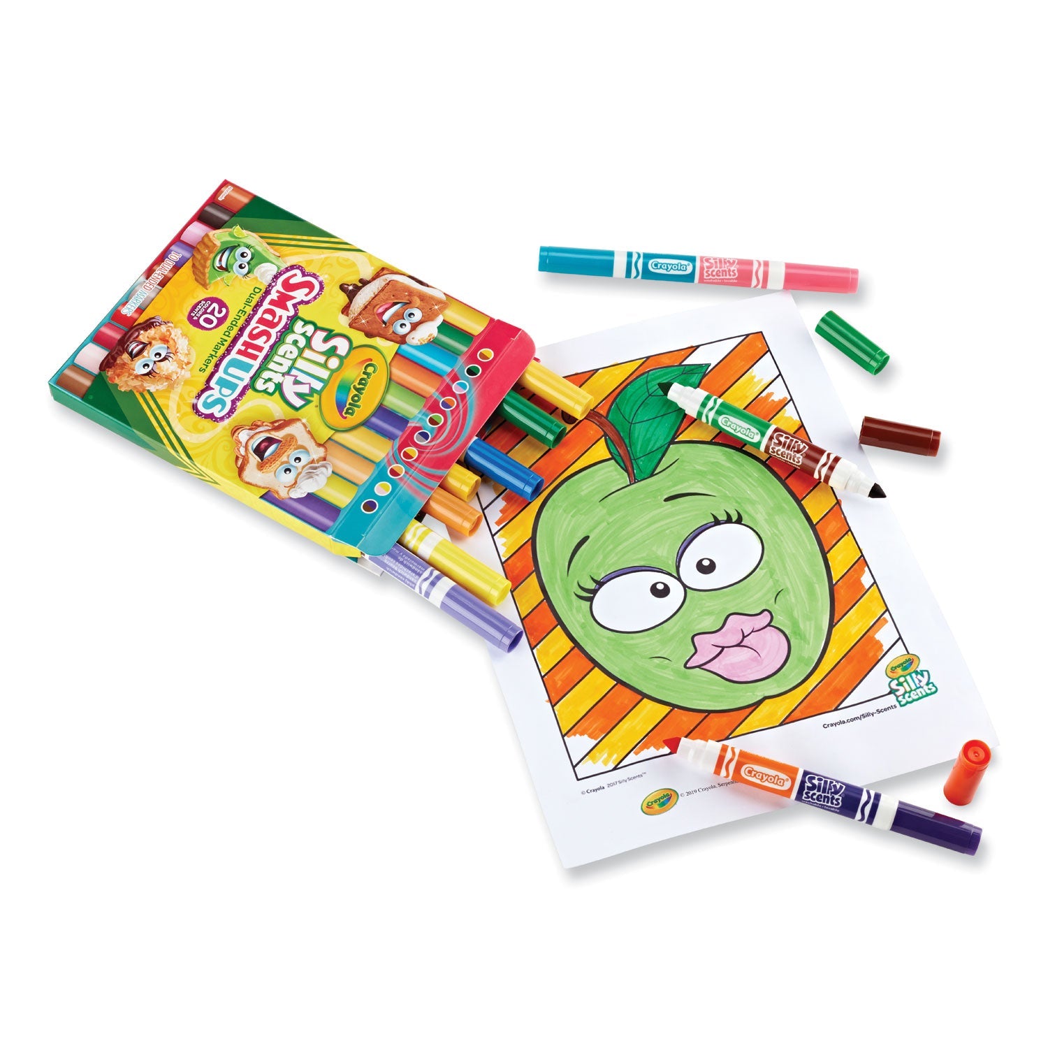 Crayola® Silly Scents Smash Up Dual Ended Markers, Broad Tip, Assorted, 10/Pack