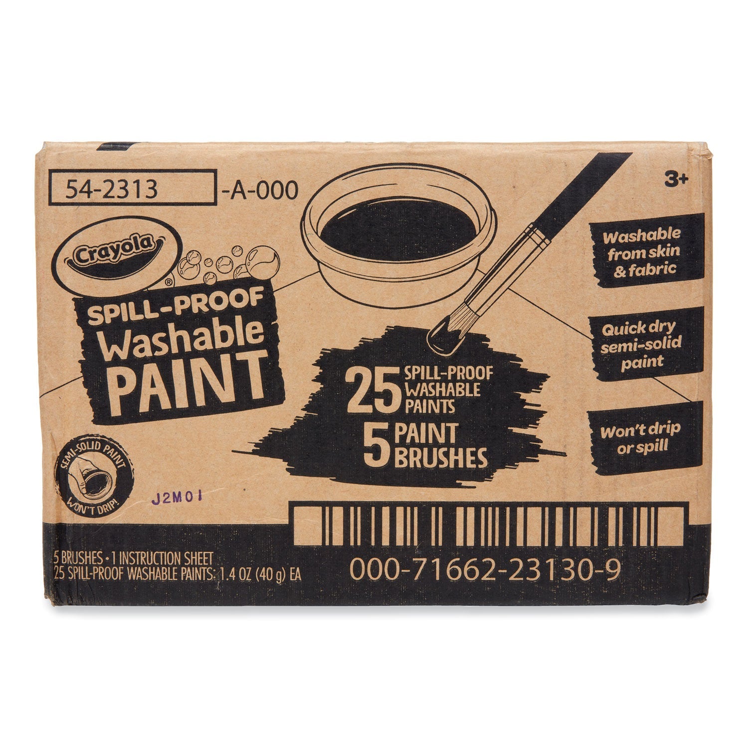 Spill Proof Washable Paints | 5-Color Set