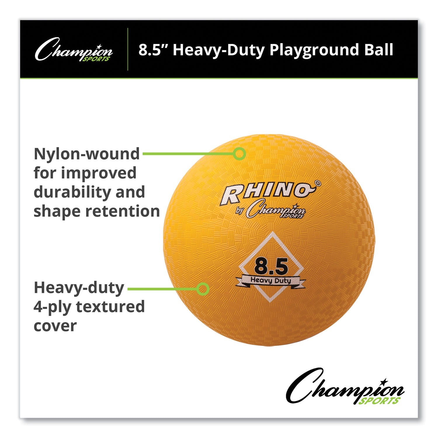Heavy Duty Playground Ball | 8.5" Yellow