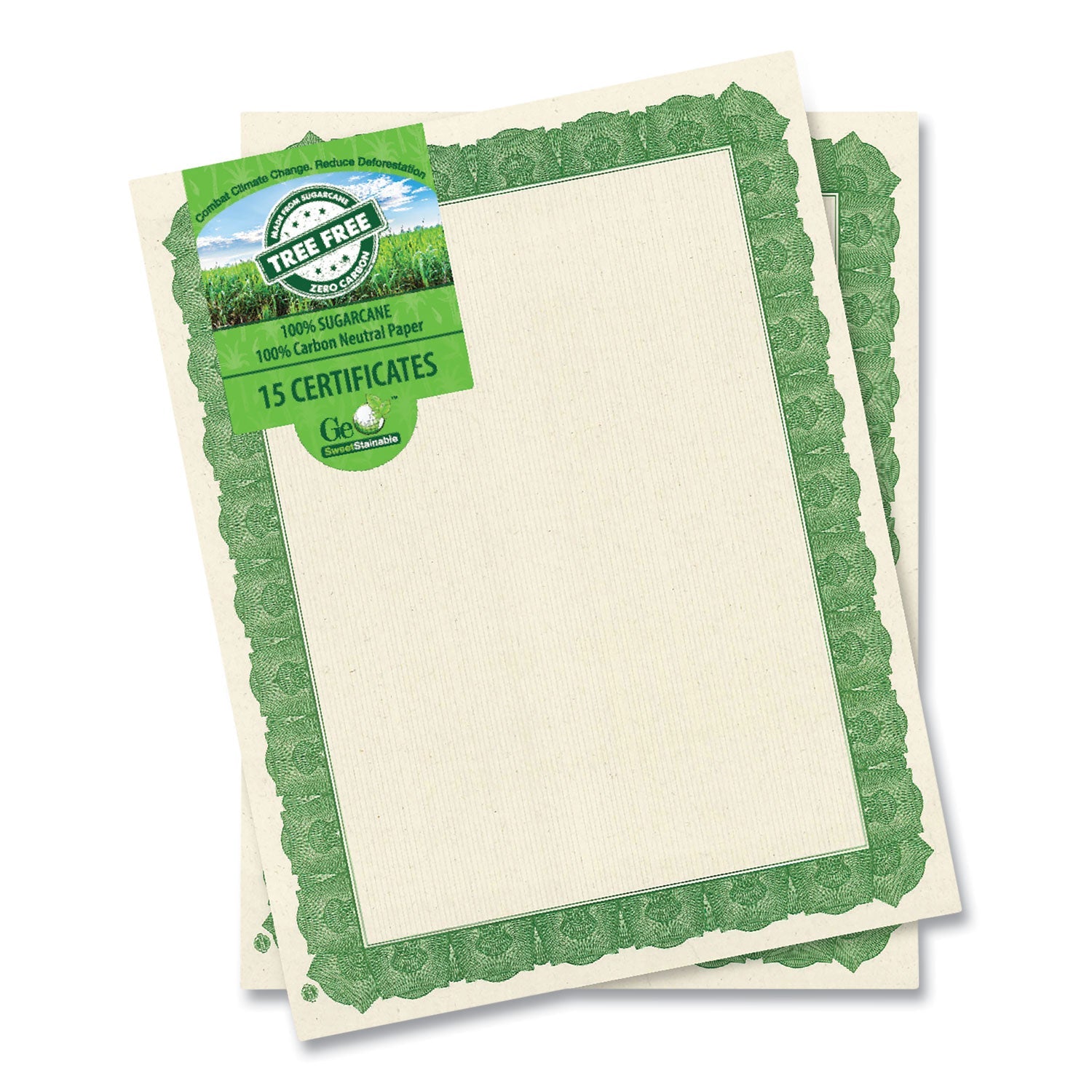 Award Certificates | Green Braided Border | 15-Pk