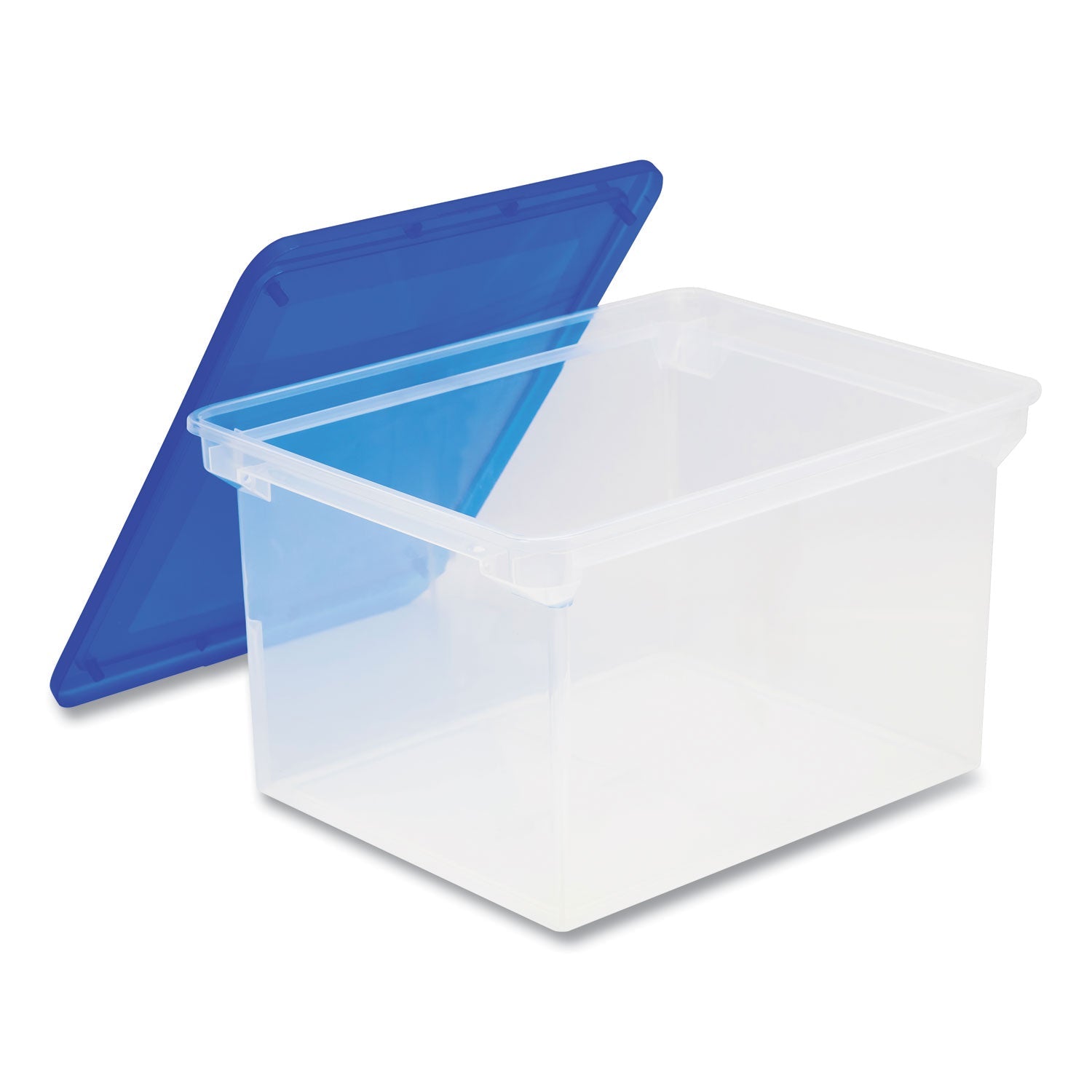 Tote with Comfort Edges | Storex | Blue/Clear