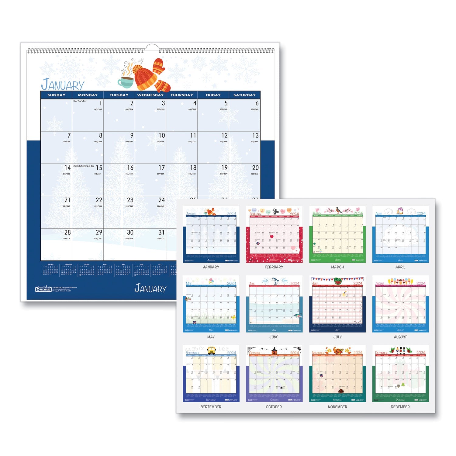 House of Doolittle Recycled Seasonal Wall Calendar