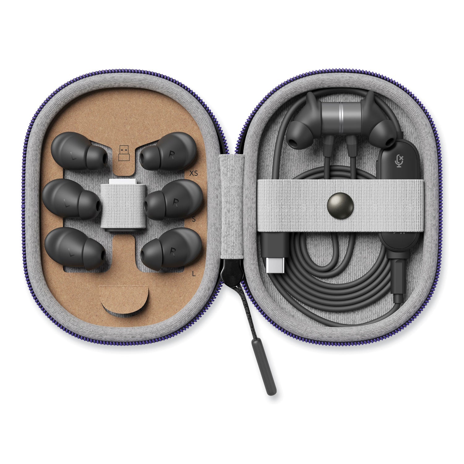 Logitech® Zone Wired Earbuds UC, Graphite