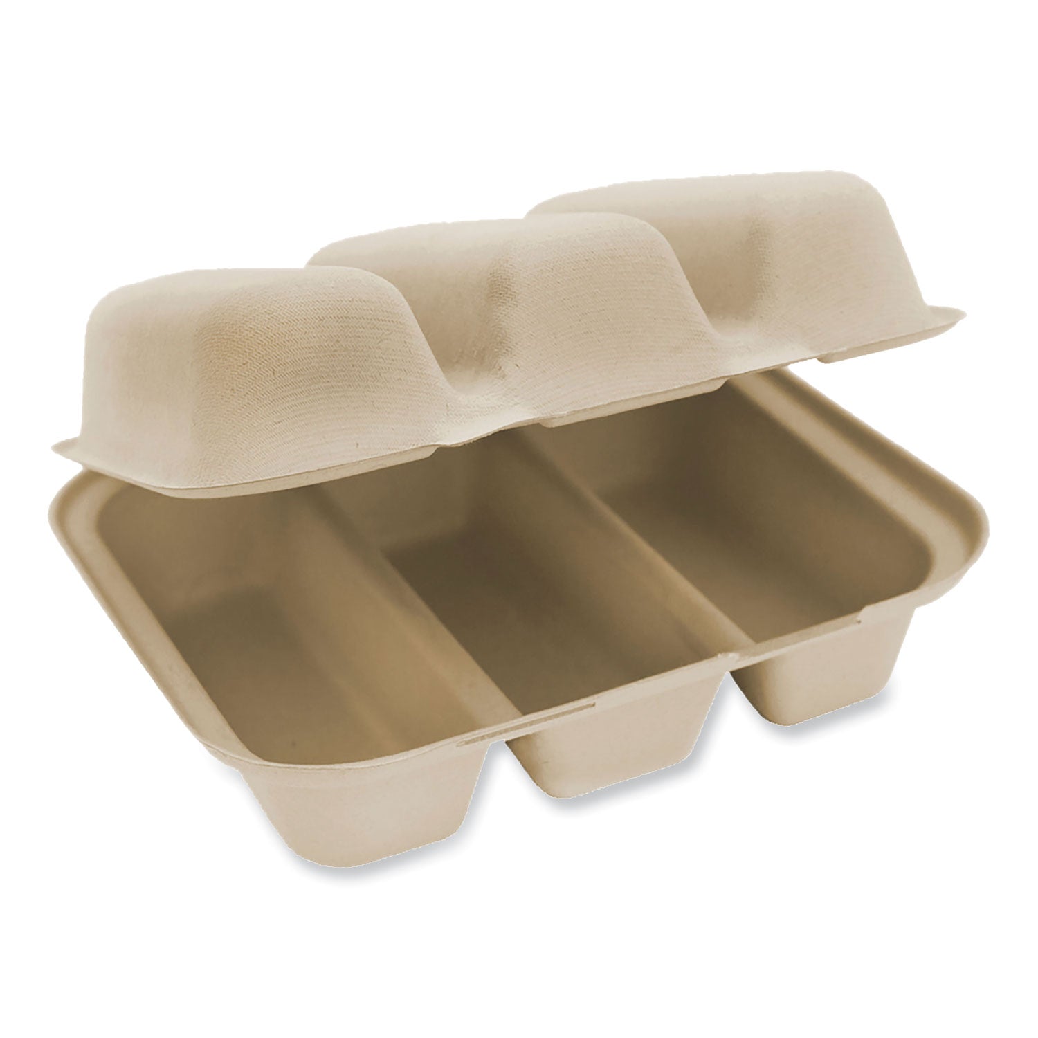 Fiber Hinged Containers | 8.8" Square | 300-Ct