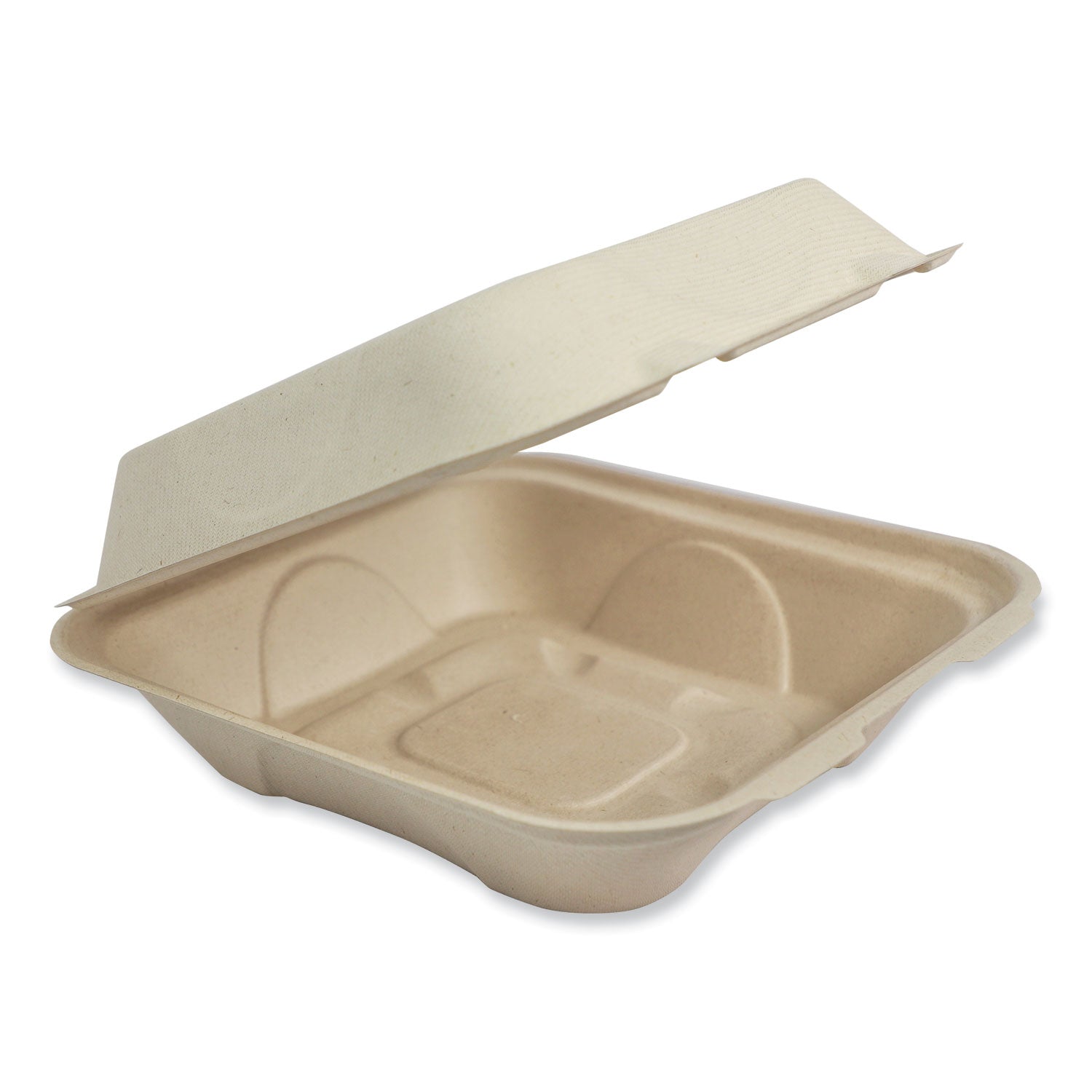 Fiber Hinged Containers | 9" Square | 300-Carton