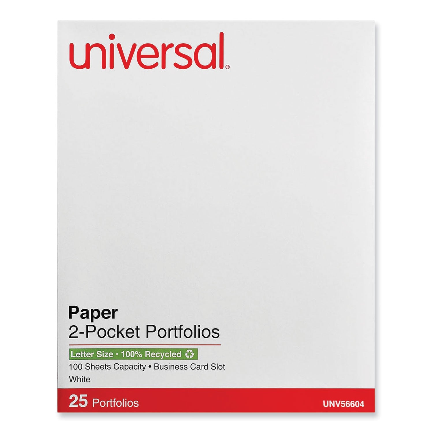 Two-Pocket Portfolio | White | 25/box
