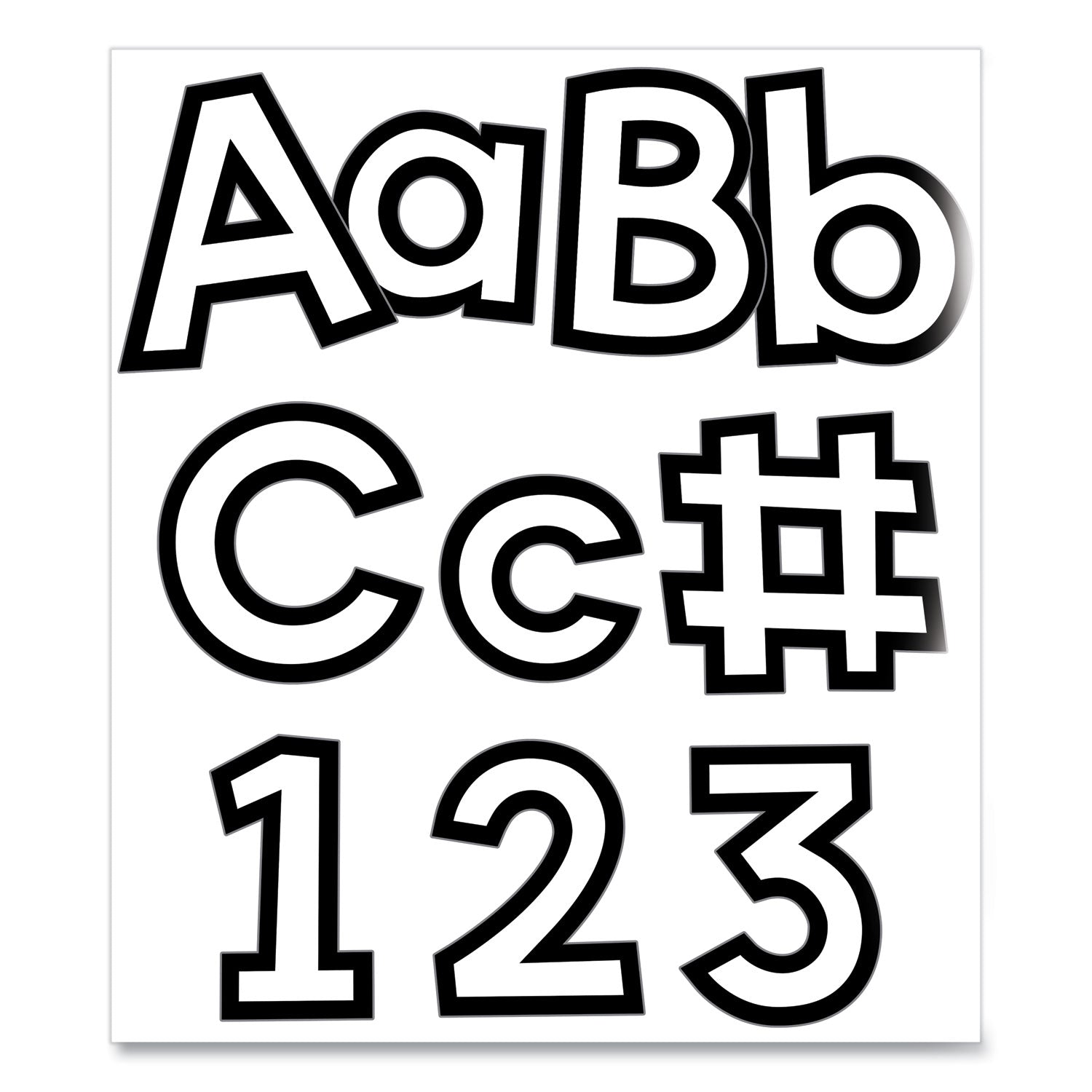 EZ Letter Combo Packs | Carson-Dellosa White/Black