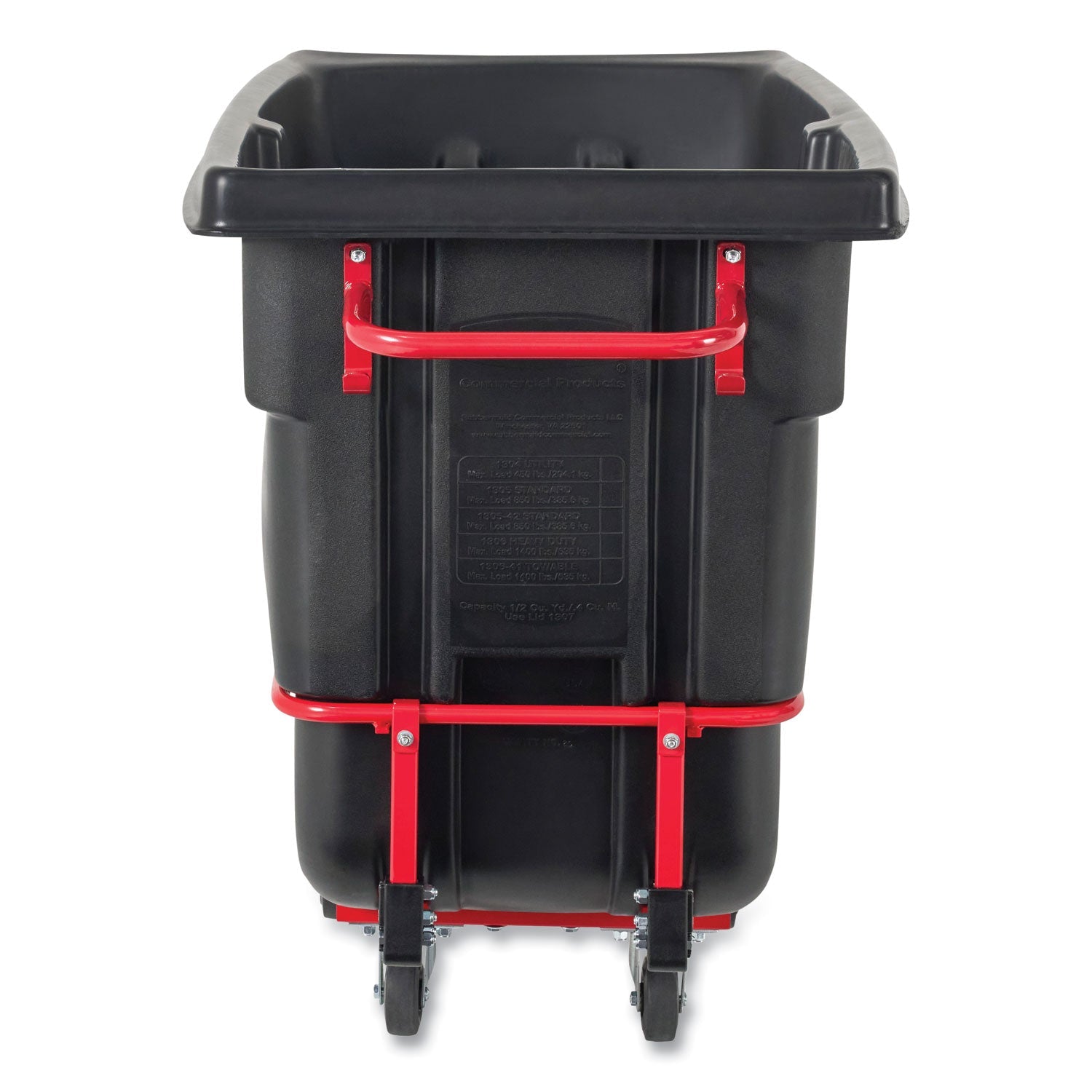 Rubbermaid® Commercial 1 cu yd BRUTE Rotomolded Tilt Truck, 1,250 lb Capacity, Black