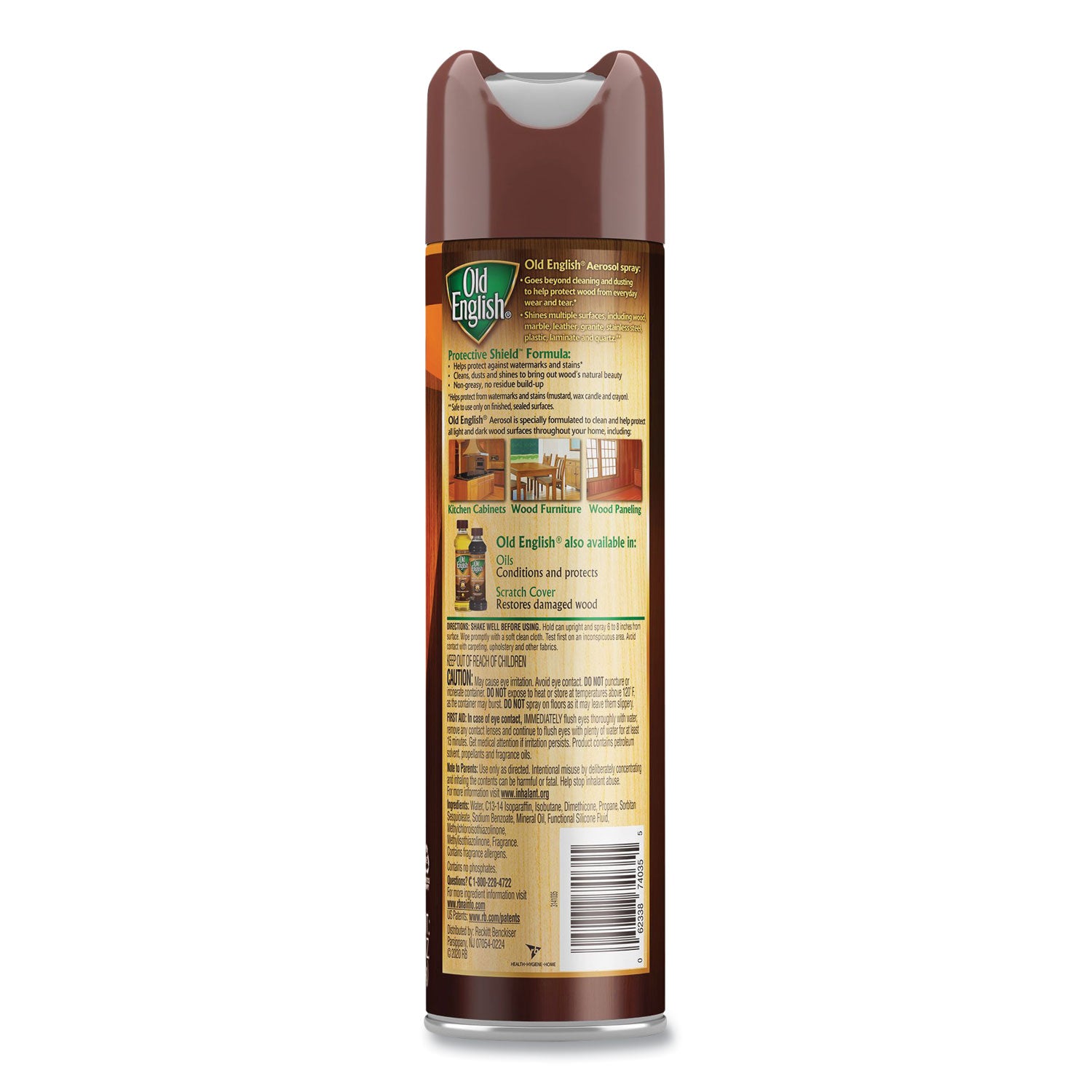 OLD ENGLISH® Furniture Polish, Fresh Lemon Scent, 12.5 Oz Aerosol Spray