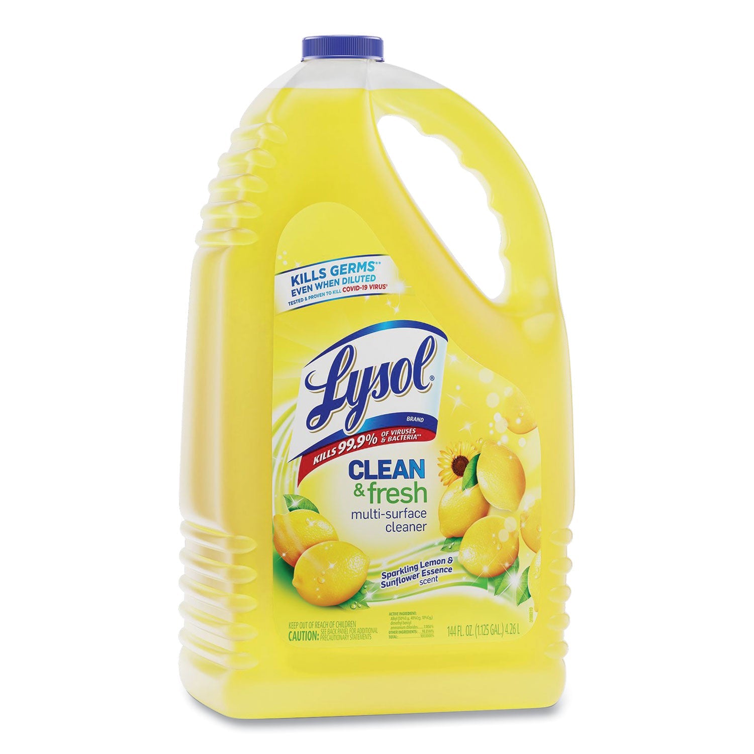 LYSOL® Brand Clean and Fresh Multi-Surface Disinfectant Cleaner, Sparkling Lemon and Sunflower Essence, 144 oz Bottle