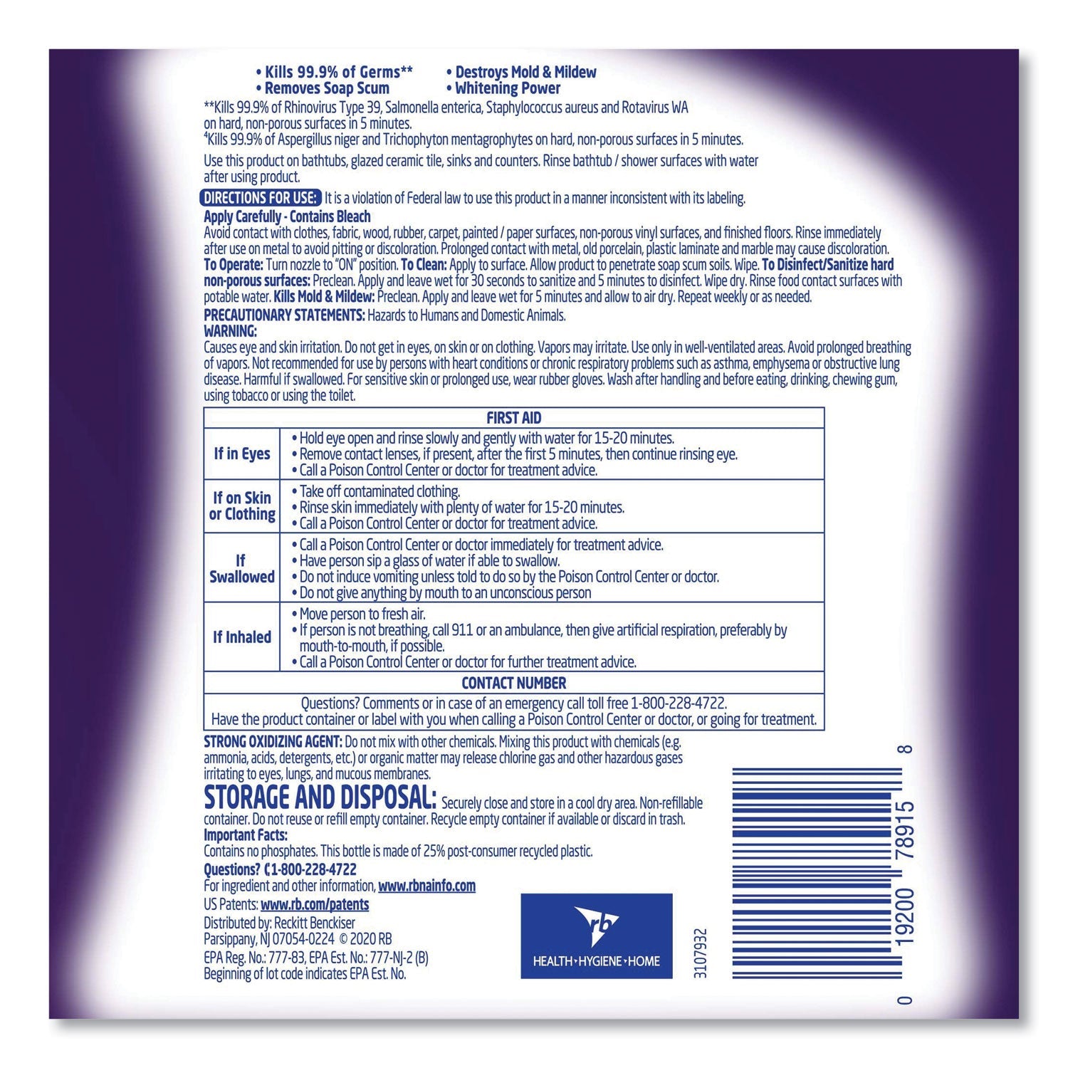 LYSOL® Brand Mold And Mildew Remover With Bleach, Ready To Use, 32 Oz Spray Bottle