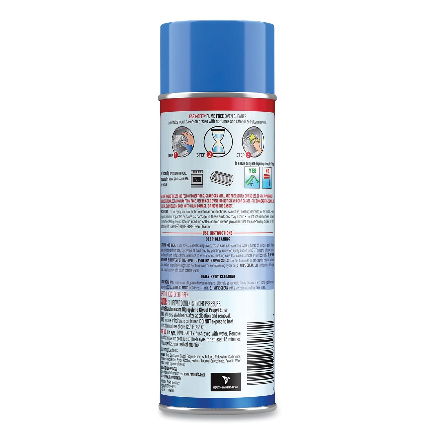 EASY-OFF® Fume-Free Oven Cleaner, Lemon Scent, 14.5 Oz Aerosol Spray
