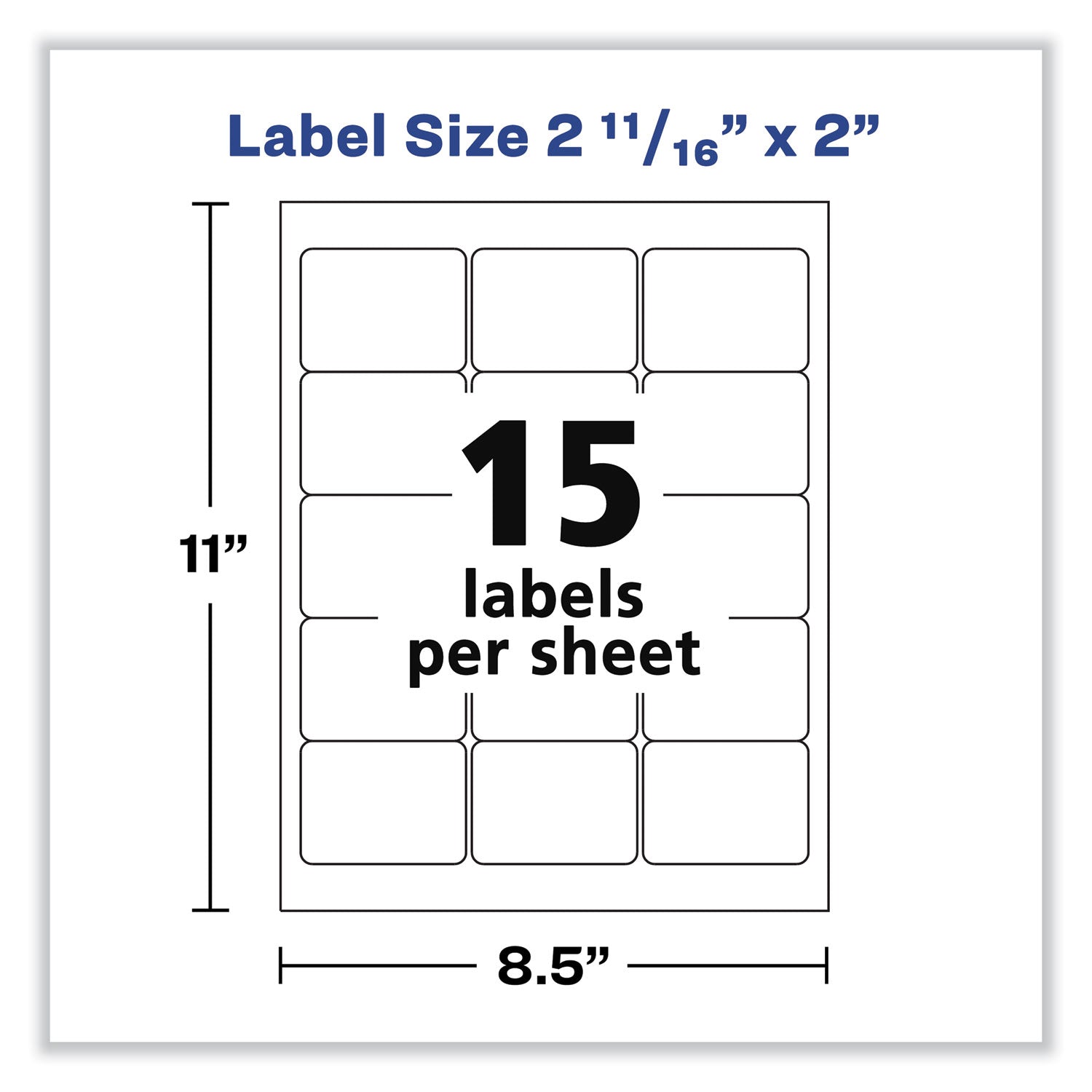 Avery® Laser/inkjet 3.5" Diskette Labels, White, 375/pack