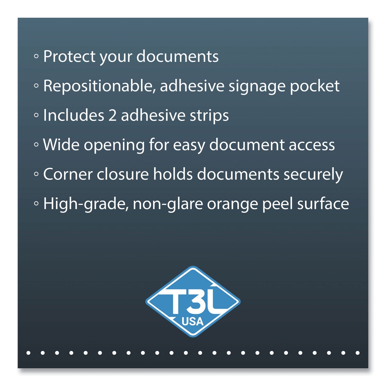 djois® by Tarifold Kang Magnetic Closure Repositionable Pocket, 14 x 11, Clear Frame, 5/Pack - Bloom Skins