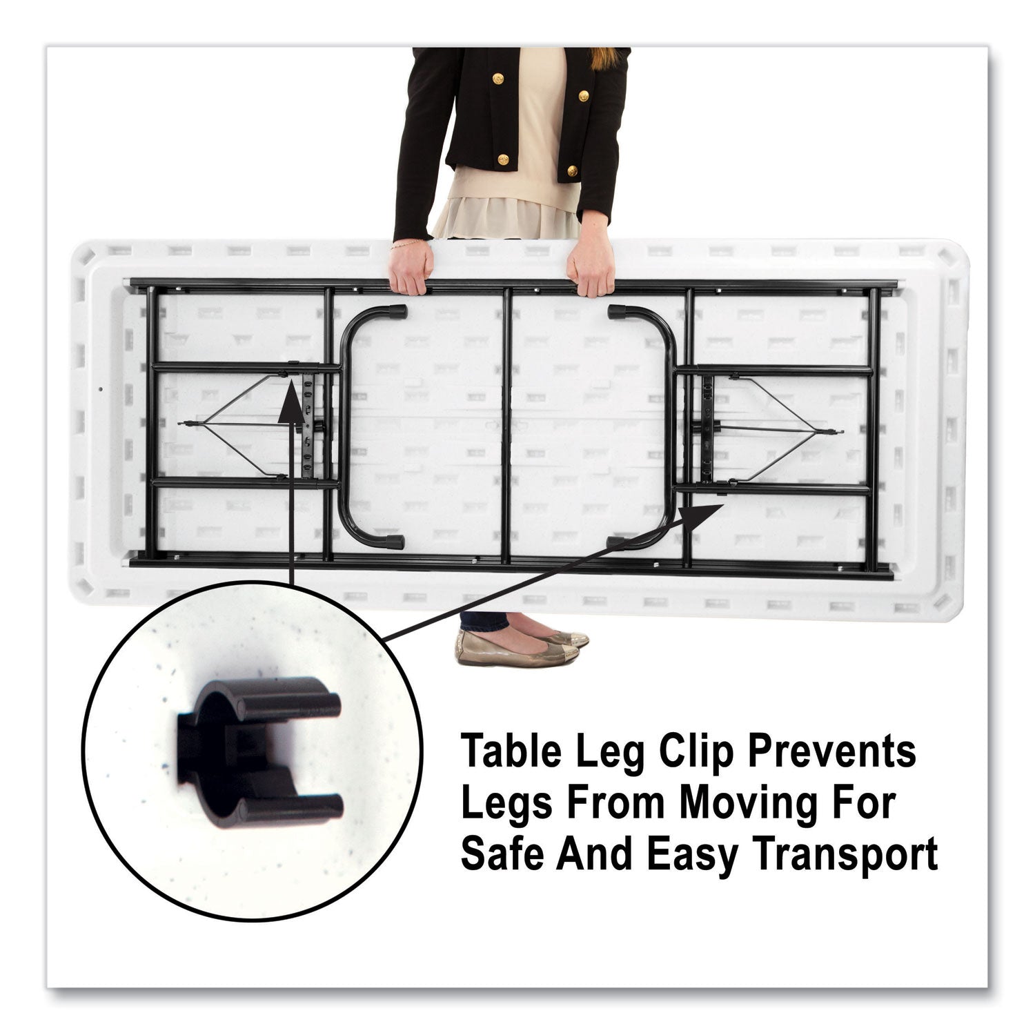 Adjustable Folding Table | 48" Gray 4/Pallet