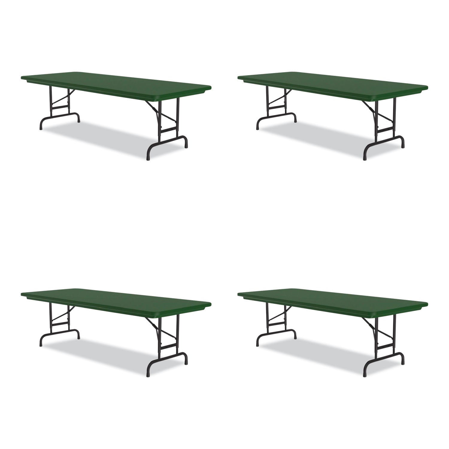 Adjustable Folding Tables | 72" Green 4/Pallet