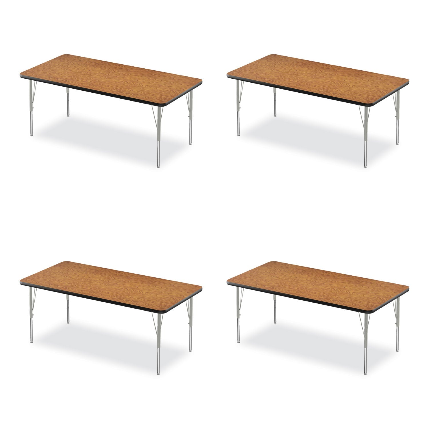 Adjustable Activity Table | 60" Oak 4/Pallet
