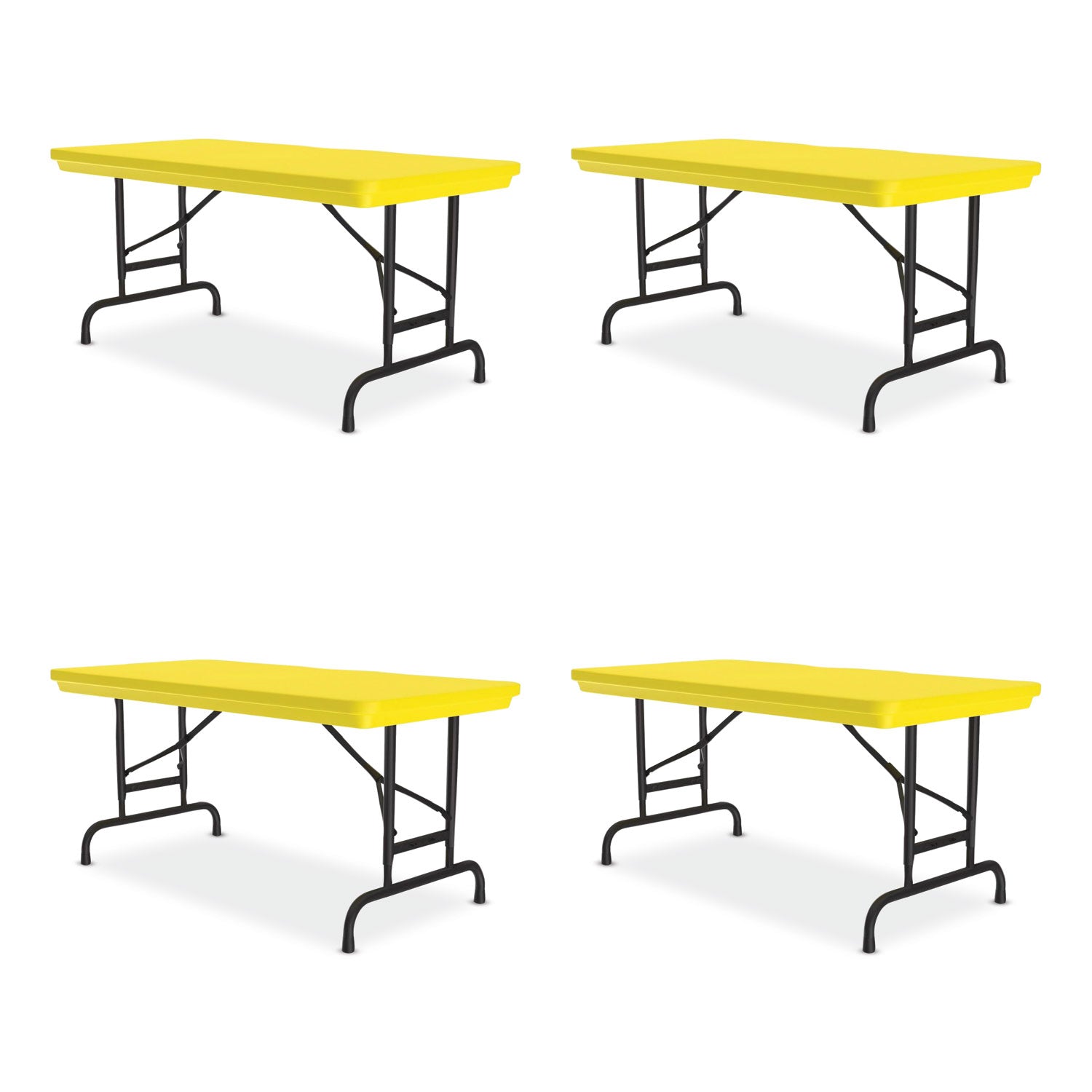 Adjustable Folding Table | 48" Yellow 4/Pallet