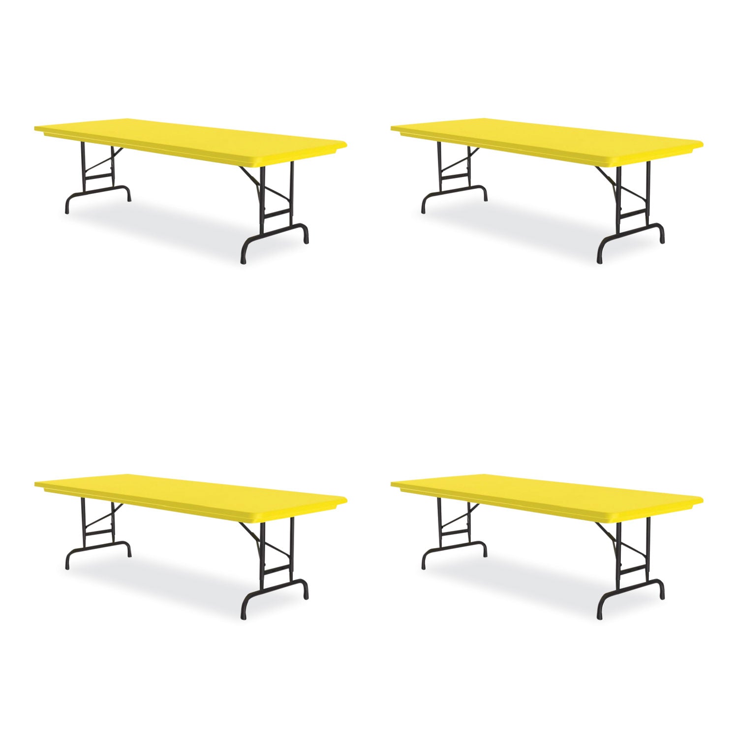 Adjustable Folding Tables | 60" Yellow 4/Pallet
