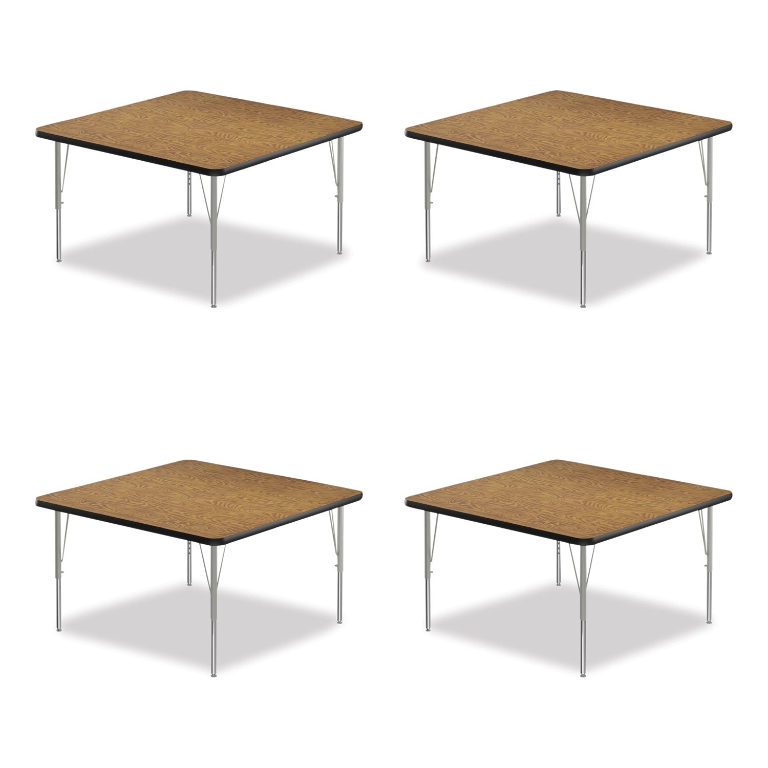 Adjustable Activity Tables | 48" Square Oak