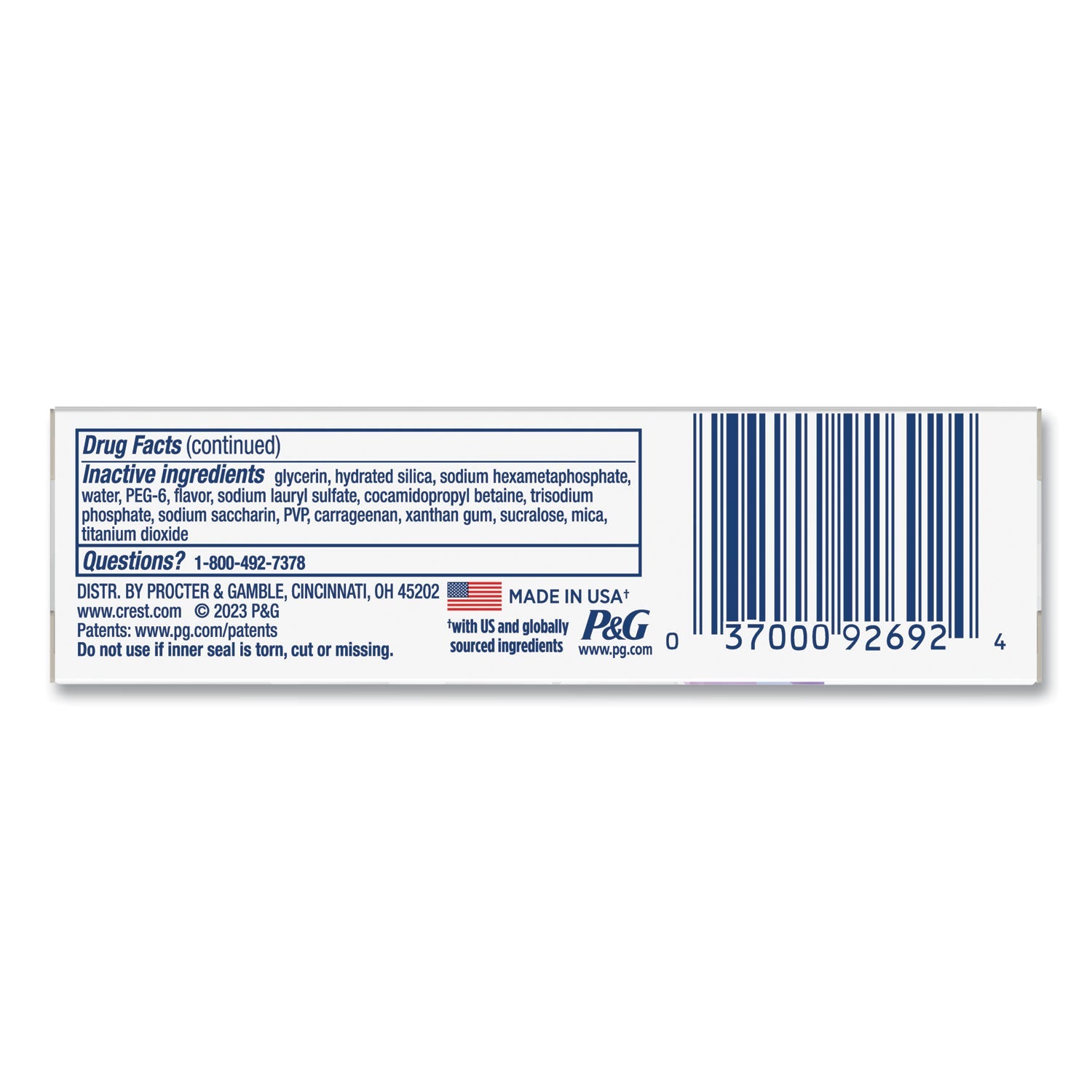 Crest® 3D White Brilliance Advanced Whitening Technology + Advanced Stain Protection Toothpaste, 0.85 oz Tube, 72/Carton
