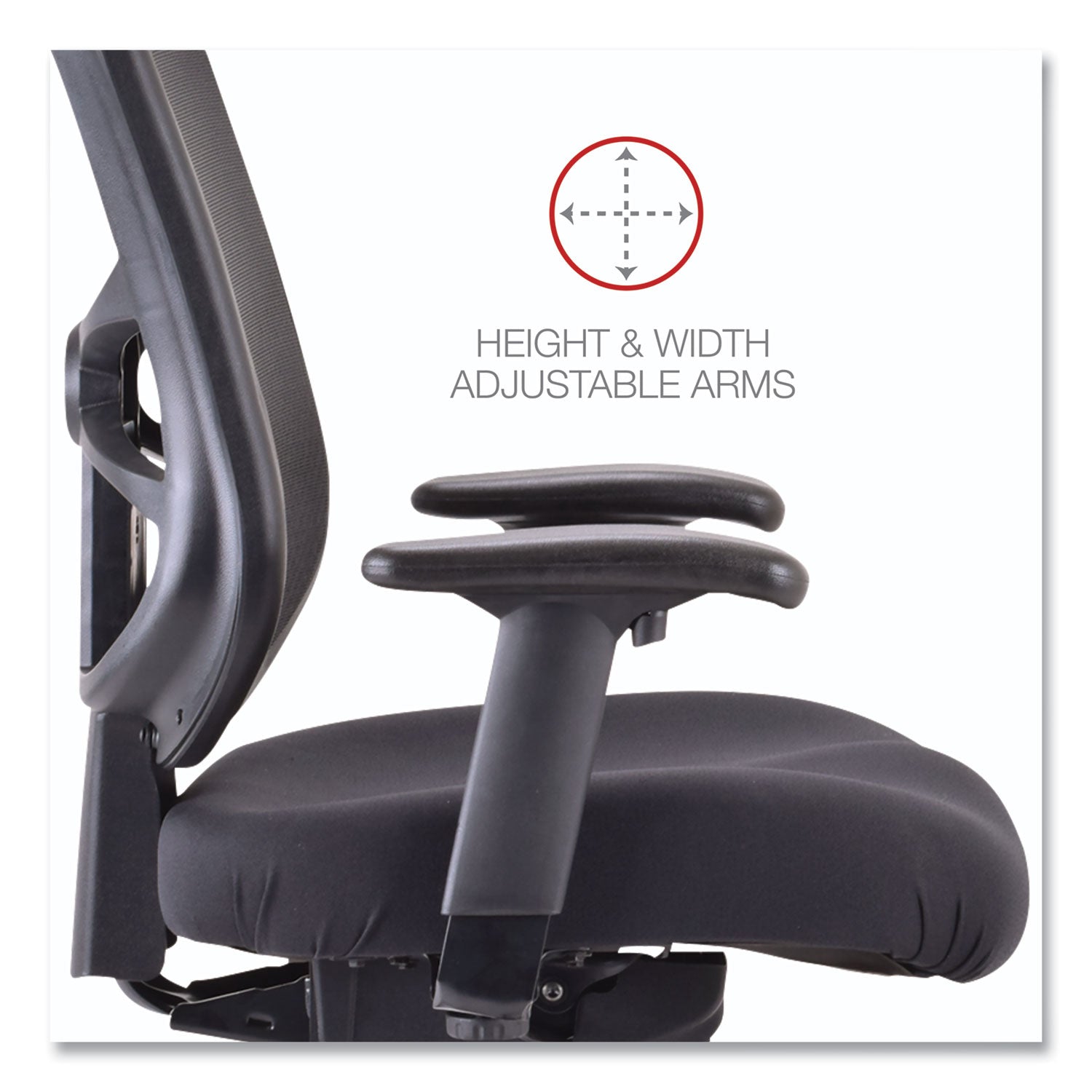 Alera® Alera Elusion Series Mesh Mid-Back Swivel/tilt Chair, Supports Up To 275 Lb, 17.9" To 21.8" Seat Height, Black