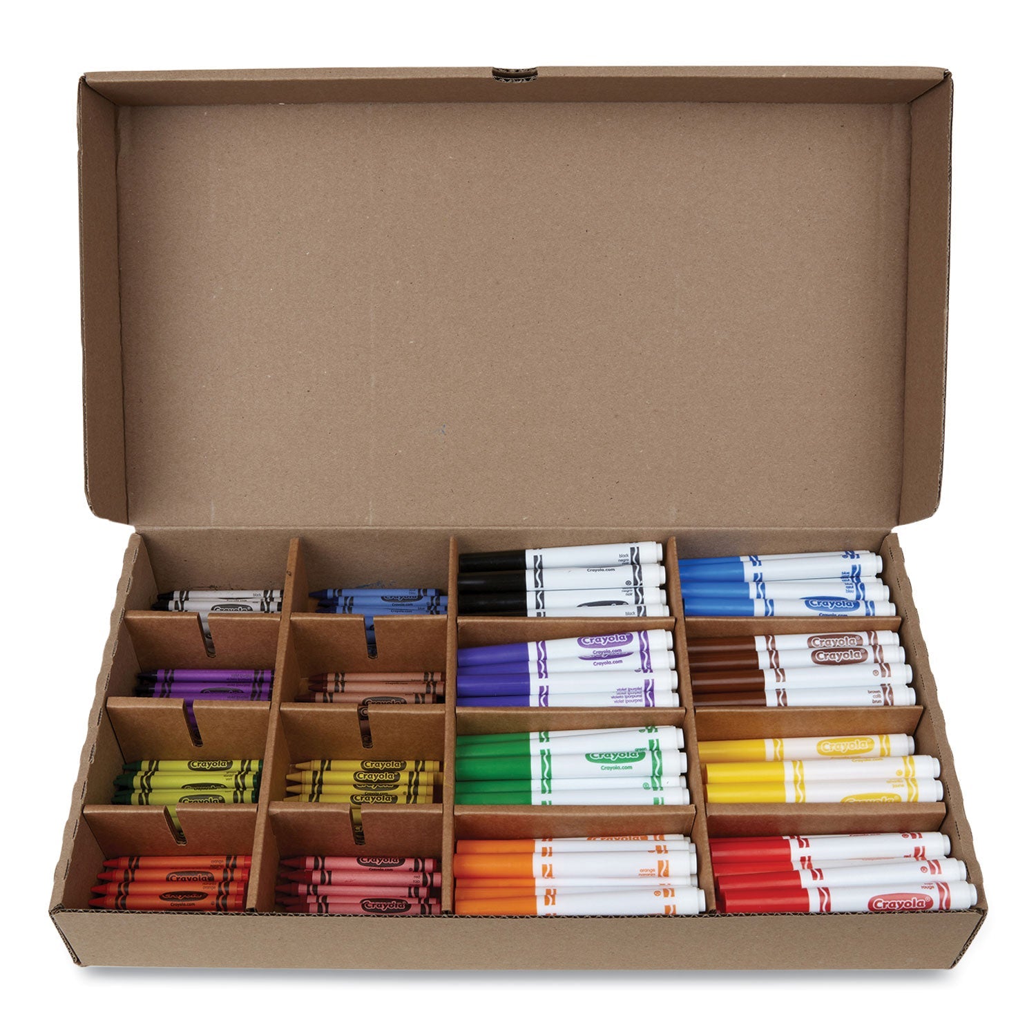 Crayola® Crayons And Markers Combo Classpack, Eight Colors, 256/set