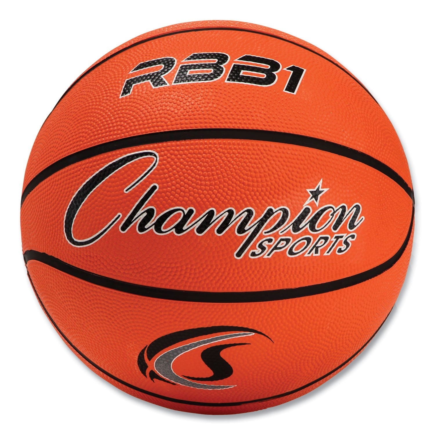 Champion Sports Rubber Sports Ball, For Basketball, No. 7 Size, Official Size, Orange
