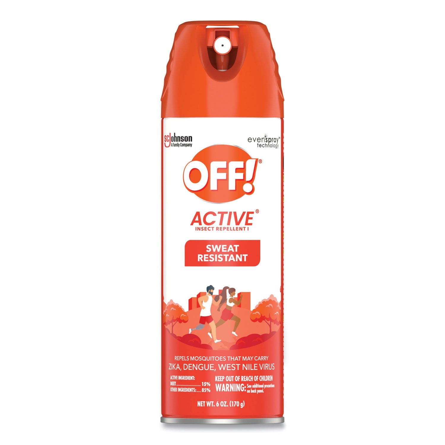 OFF!® ACTIVE Insect Repellent, 6 oz Aerosol Spray, 12/Carton