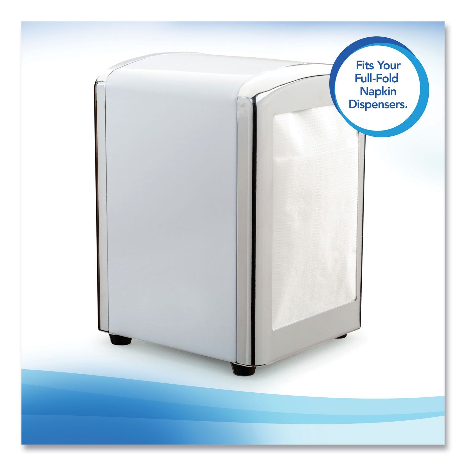 Scott® Full Fold Dispenser Napkins, 1-Ply, 13 X 12, White, 375/pack, 16 Packs/carton