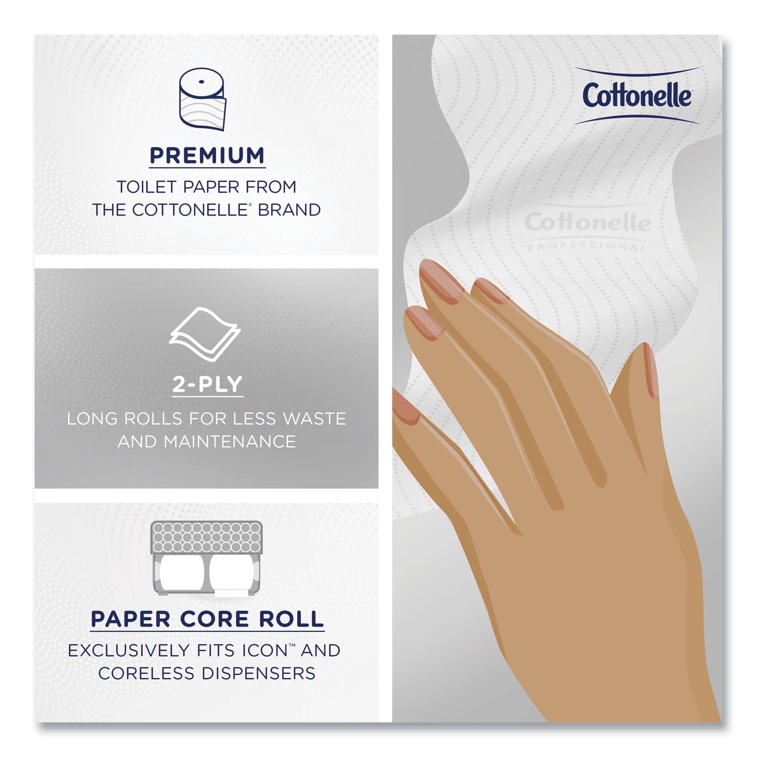 Cottonelle® Clean Care Bathroom Tissue, Septic Safe, 2-Ply, White, 900 Sheets/Roll, 36 Rolls/Carton