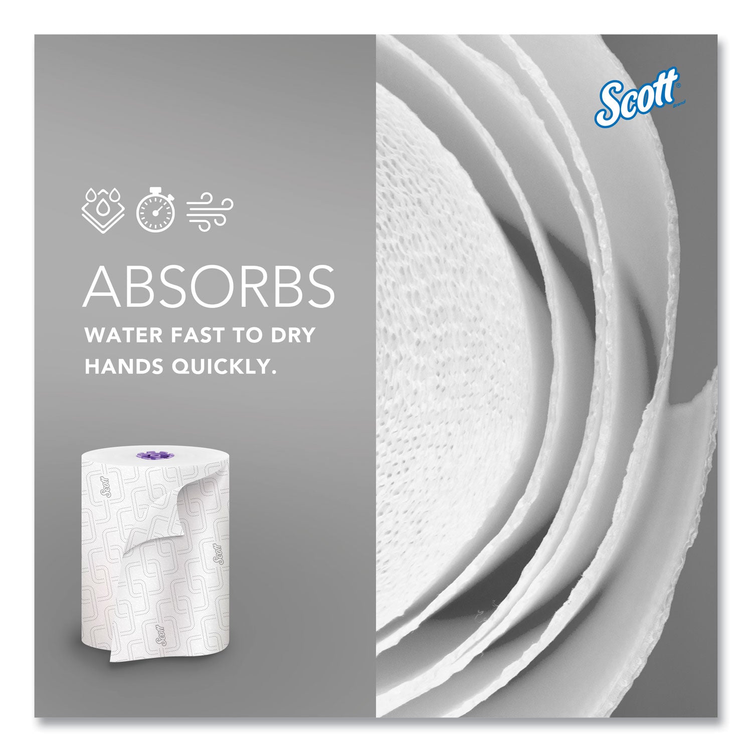 Scott® Essential High Capacity Hard Roll Towel, 1-Ply, 8" x 950 ft, White, 6 Rolls/Carton