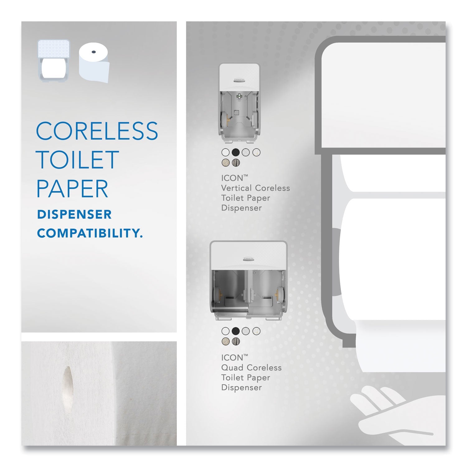 Scott® Essential Coreless SRB Bathroom Tissue, Septic Safe, 2-Ply, White, 1,000 Sheets/Roll, 36 Rolls/Carton