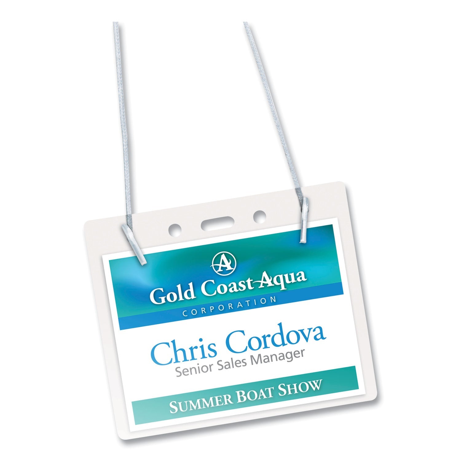 Avery® Secure Top Hanging-Style Badge Holders, Horizontal, 4w X 3h, Clear, 100/box