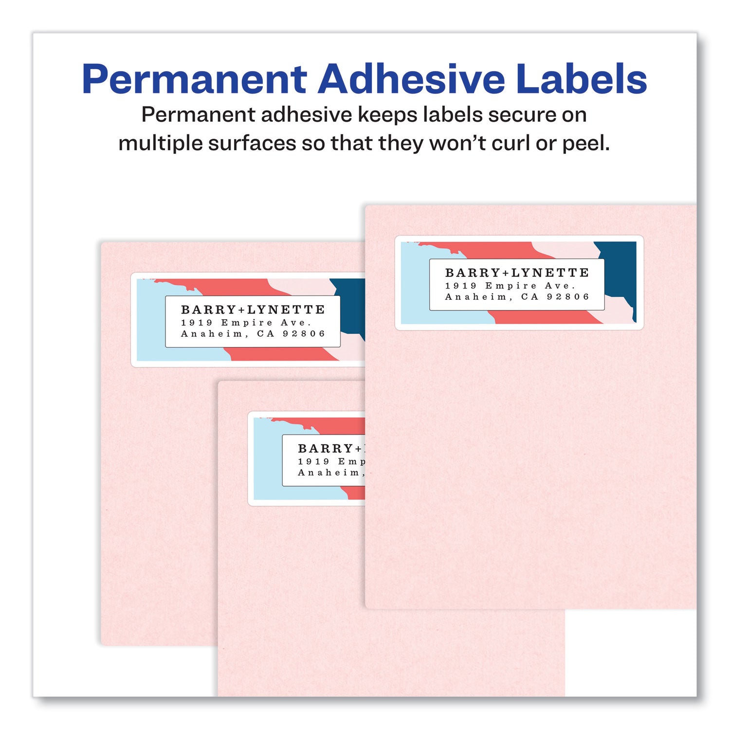 Avery® Glossy Clear Easy Peel Mailing Labels W/ Sure Feed Technology, Inkjet/laser Printers, 0.66 X 1.75, 60/sheet, 10 Sheets/pk