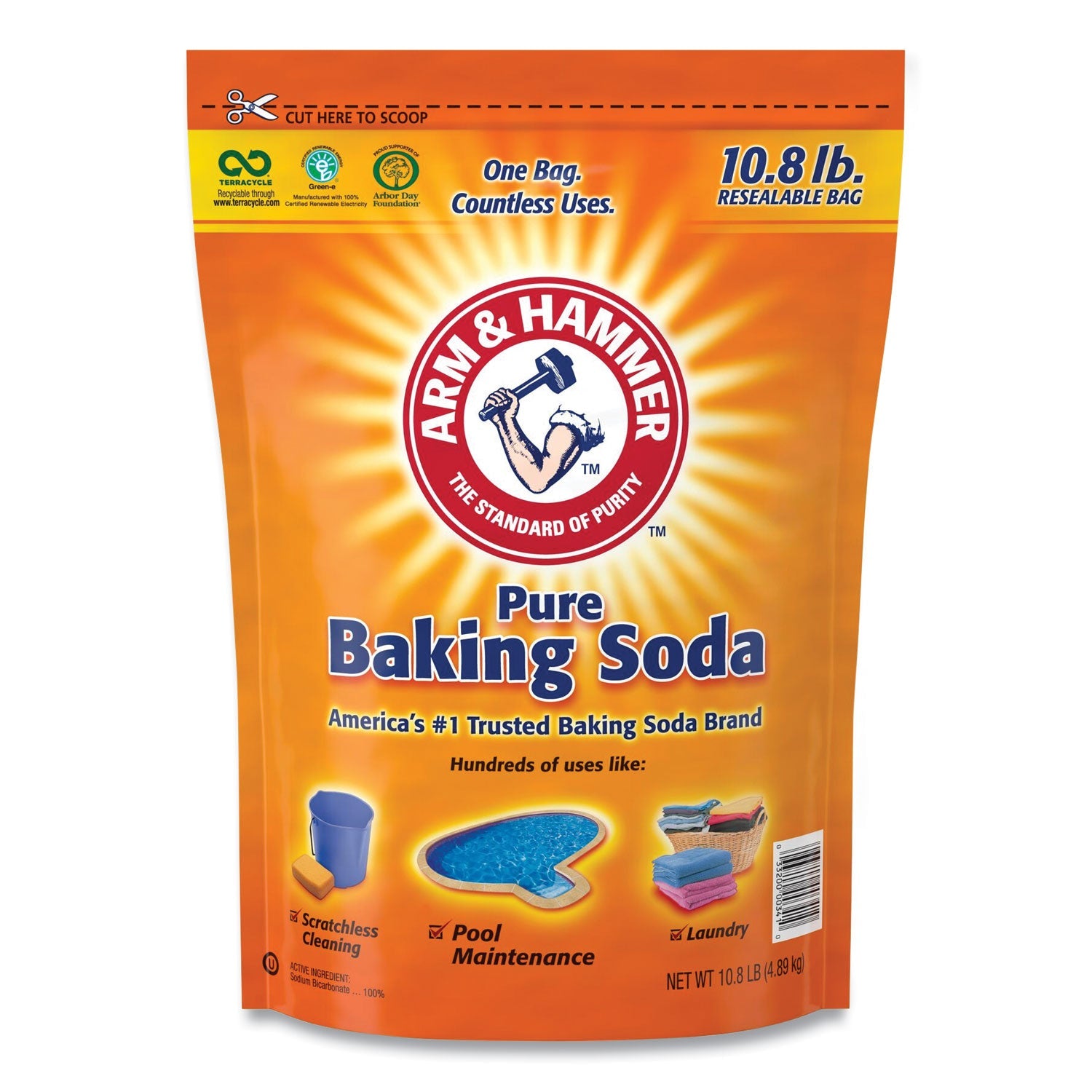 Arm & Hammer™ Baking Soda, 10.8 lb Bag, 4/Carton